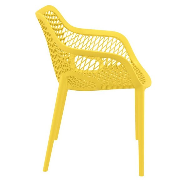 Yellow Manon Stacking Patio Dining Armchair (final cut, no further discounts)