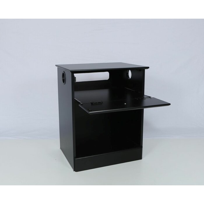 Black Manufactured Wood Nightstand