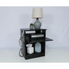Black Manufactured Wood Nightstand