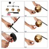 3-Light Black Gold Chandelier Metal Linear Kitchen Island Lights