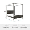 Hayes Wooden Canopy Platform Bed With Headboard And Footboard - 2 BOXES