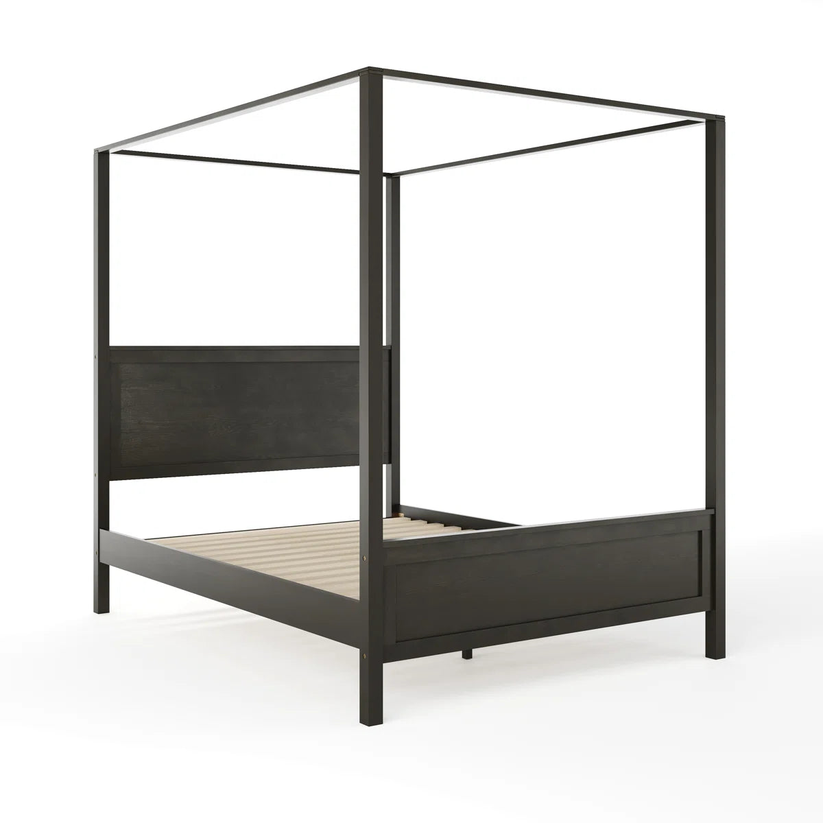 Hayes Wooden Canopy Platform Bed With Headboard And Footboard - 2 BOXES
