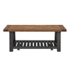 Bolton Solid Wood Coffee Table - Black Stain and Natural - Wood