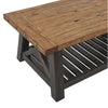Bolton Solid Wood Coffee Table - Black Stain and Natural - Wood