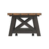 Bolton Solid Wood Coffee Table - Black Stain and Natural - Wood