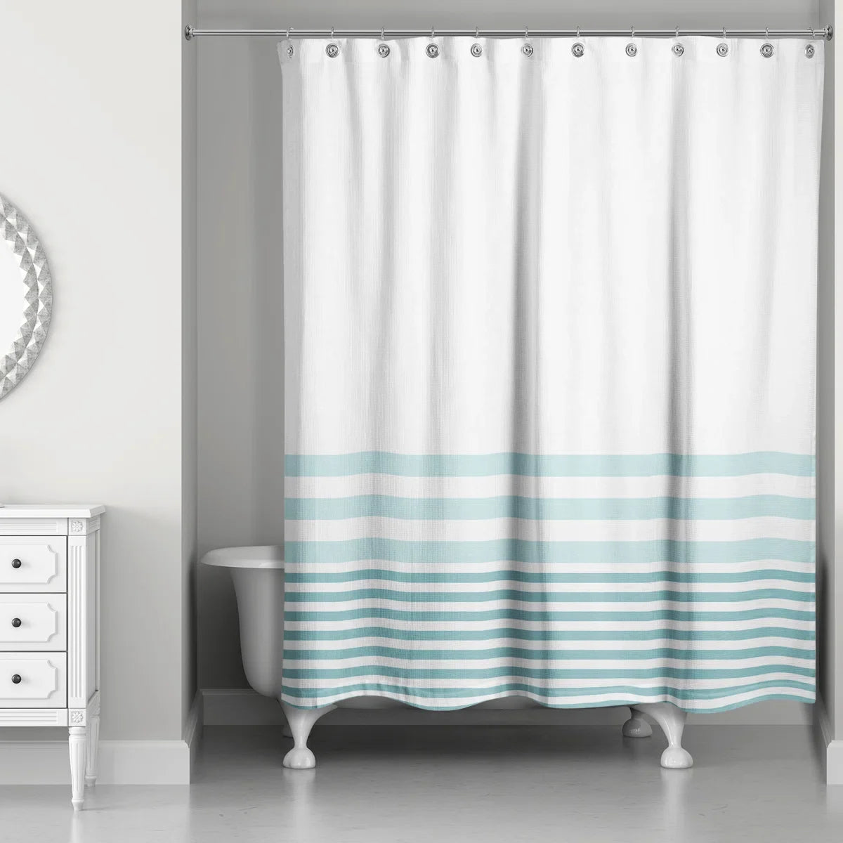 Maurine Striped Shower Curtain