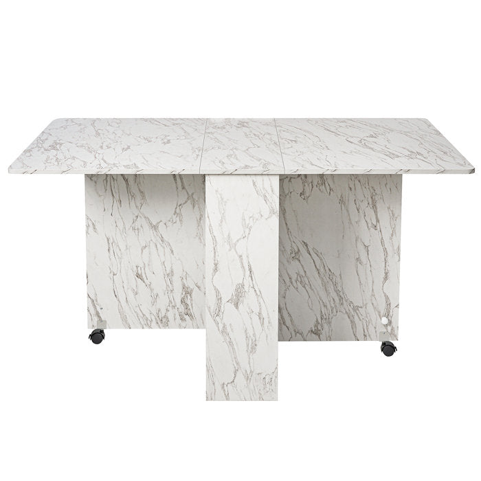 White Marble Mccorkle Extendable Dining Table