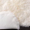 Mera Handmade Sheepskin White Rug, Novelty 5' x 8'