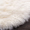 Mera Handmade Sheepskin White Rug, Novelty 5' x 8'