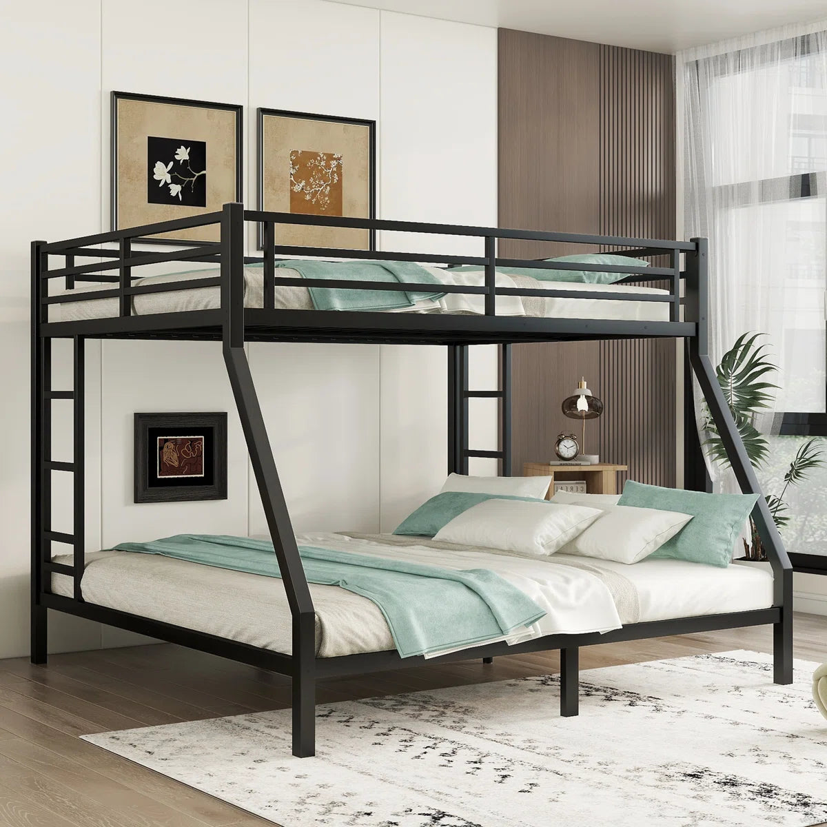 Metal Bunk Bed - Heavy Duty Frame - Queen Over king - 2 BOXES