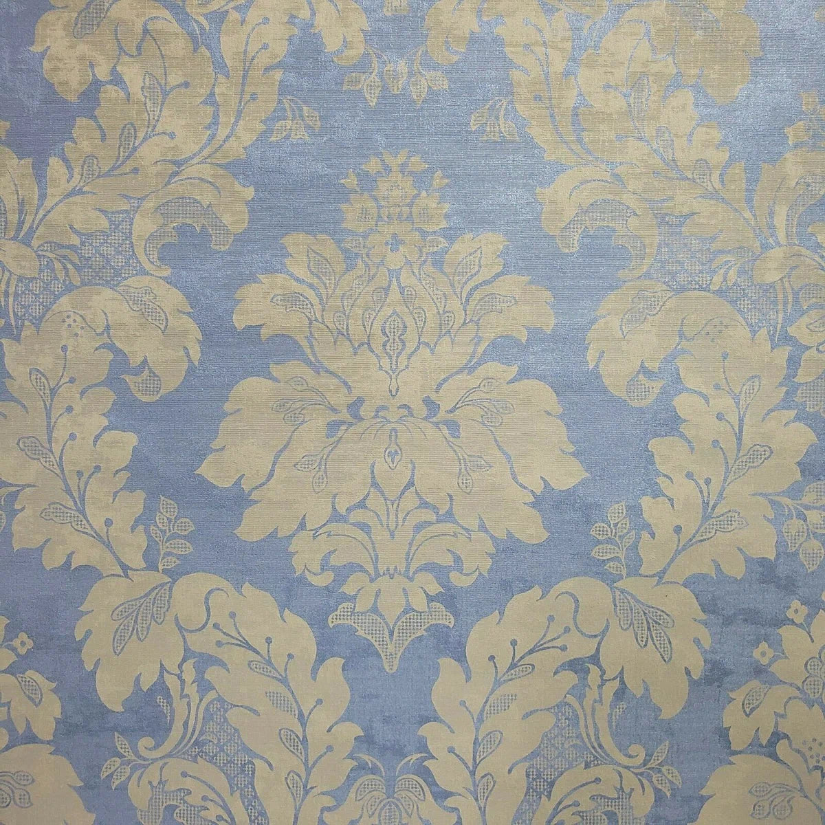 Metallic Wallpaper Victorian Damask Faux Textile Textures Rolls 3d