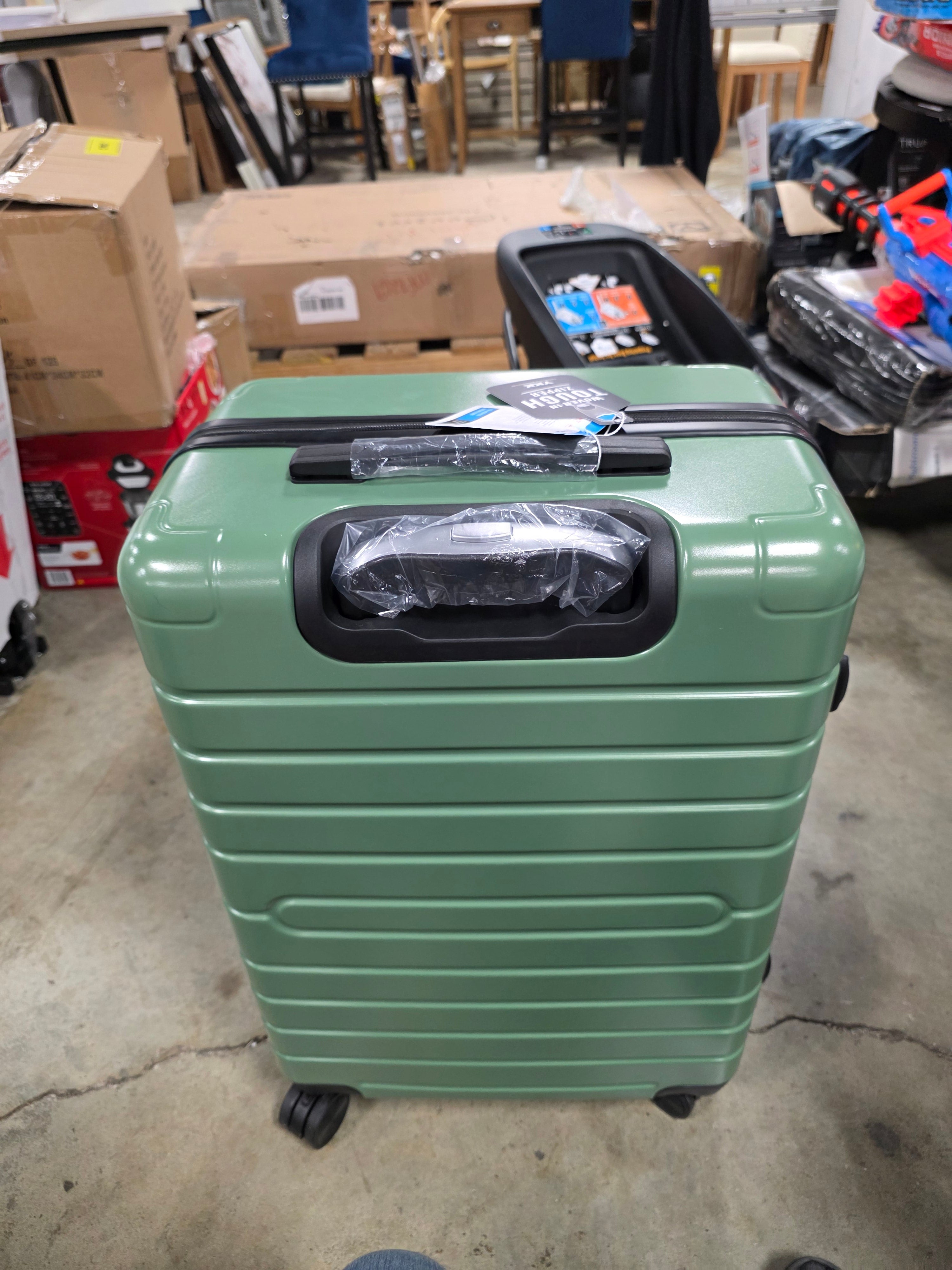 3 Piece Luggage Set - Hardside Luggage Sets with Spinner Wheels, PC + ABS Durable Lightweight Hardshell Suitcase Set with TSA Lock (Green)