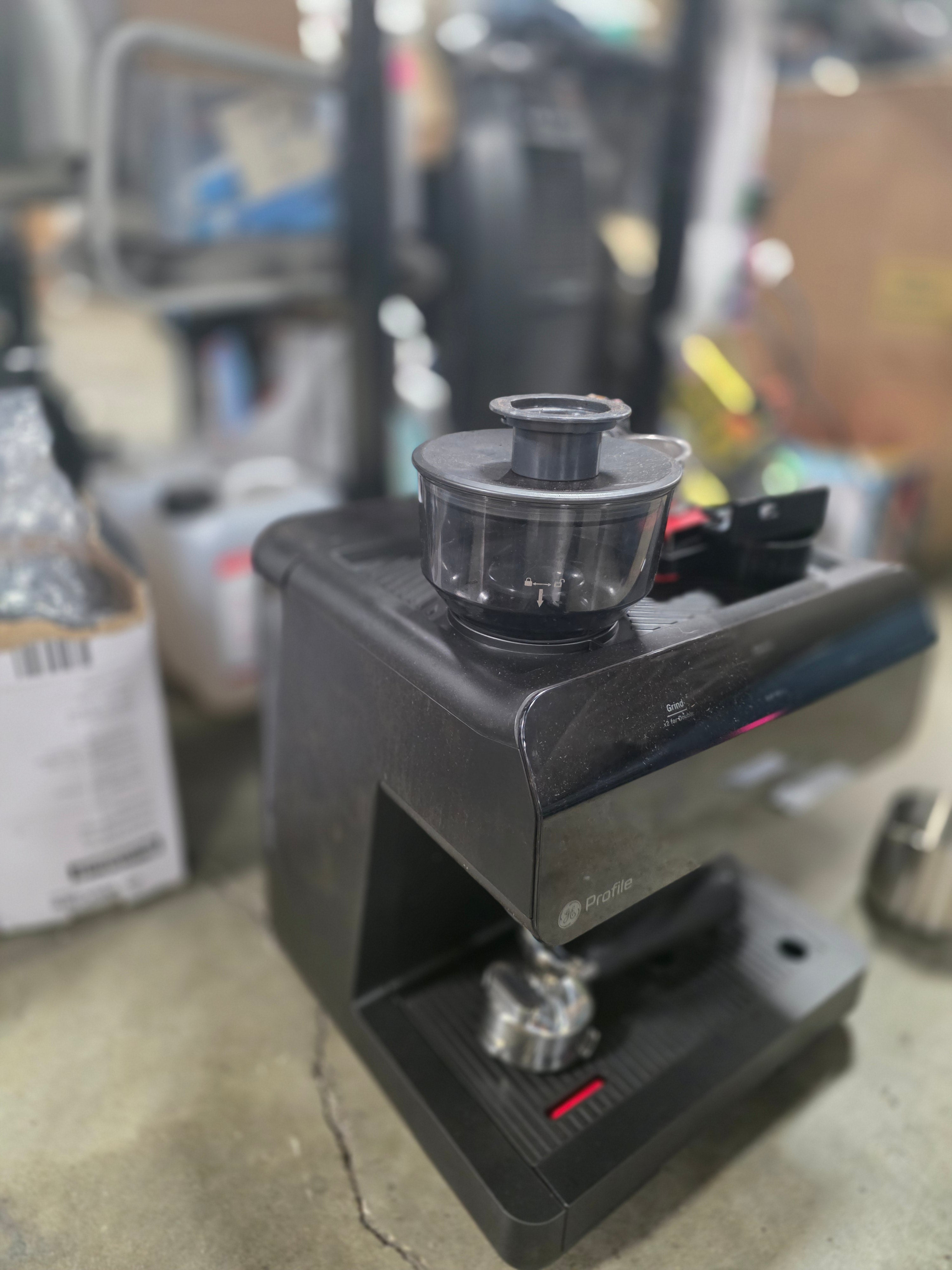Profile Semi Automatic Stainless Steel Espresso Maker and Frother Black: Electric Coffee Machine, 10 Cup Capacity