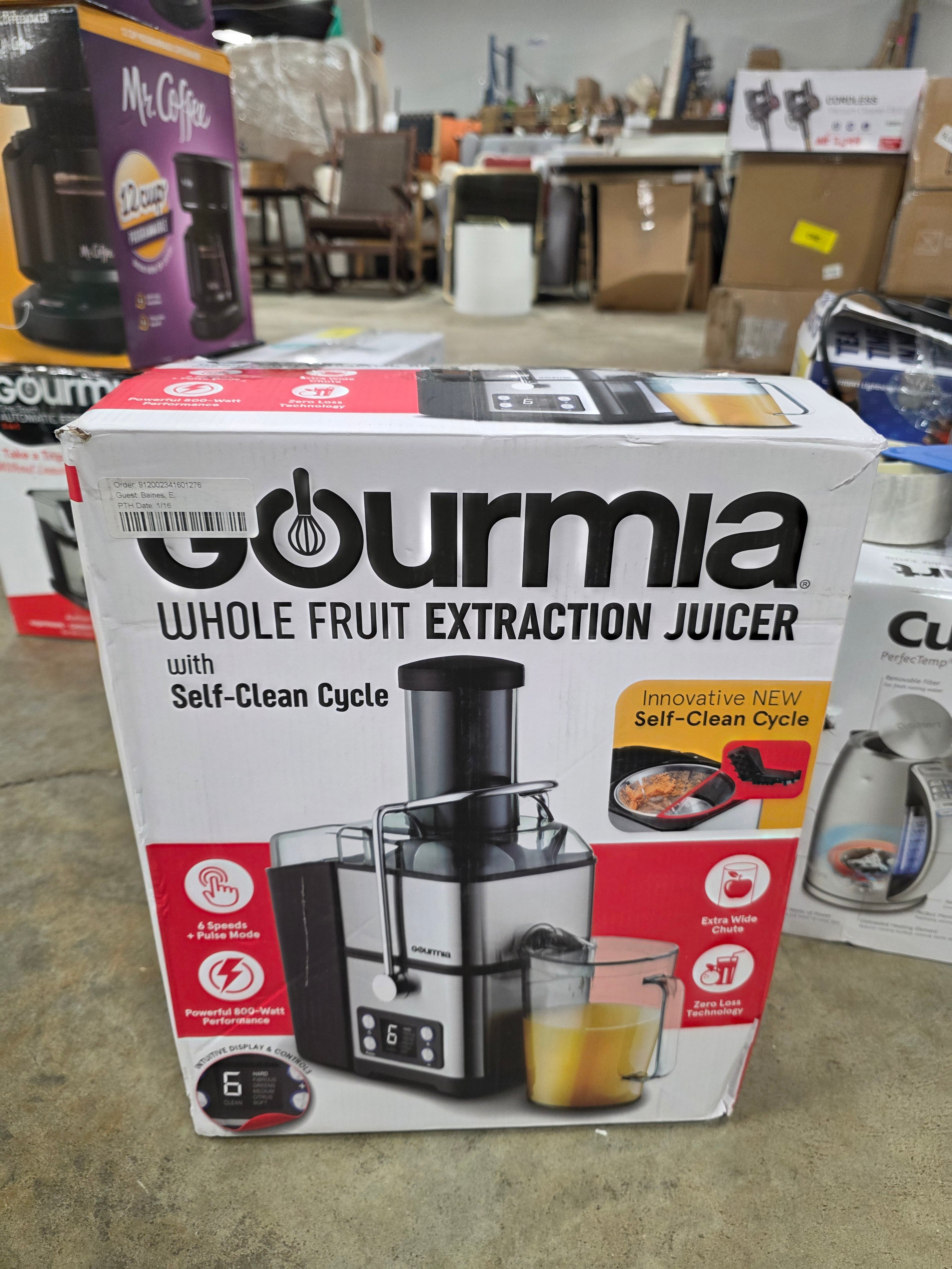 6 Speed Wide Mouth Juice Extraction with Self-Clean: Stainless Steel Juicer, Dishwasher-Safe Parts