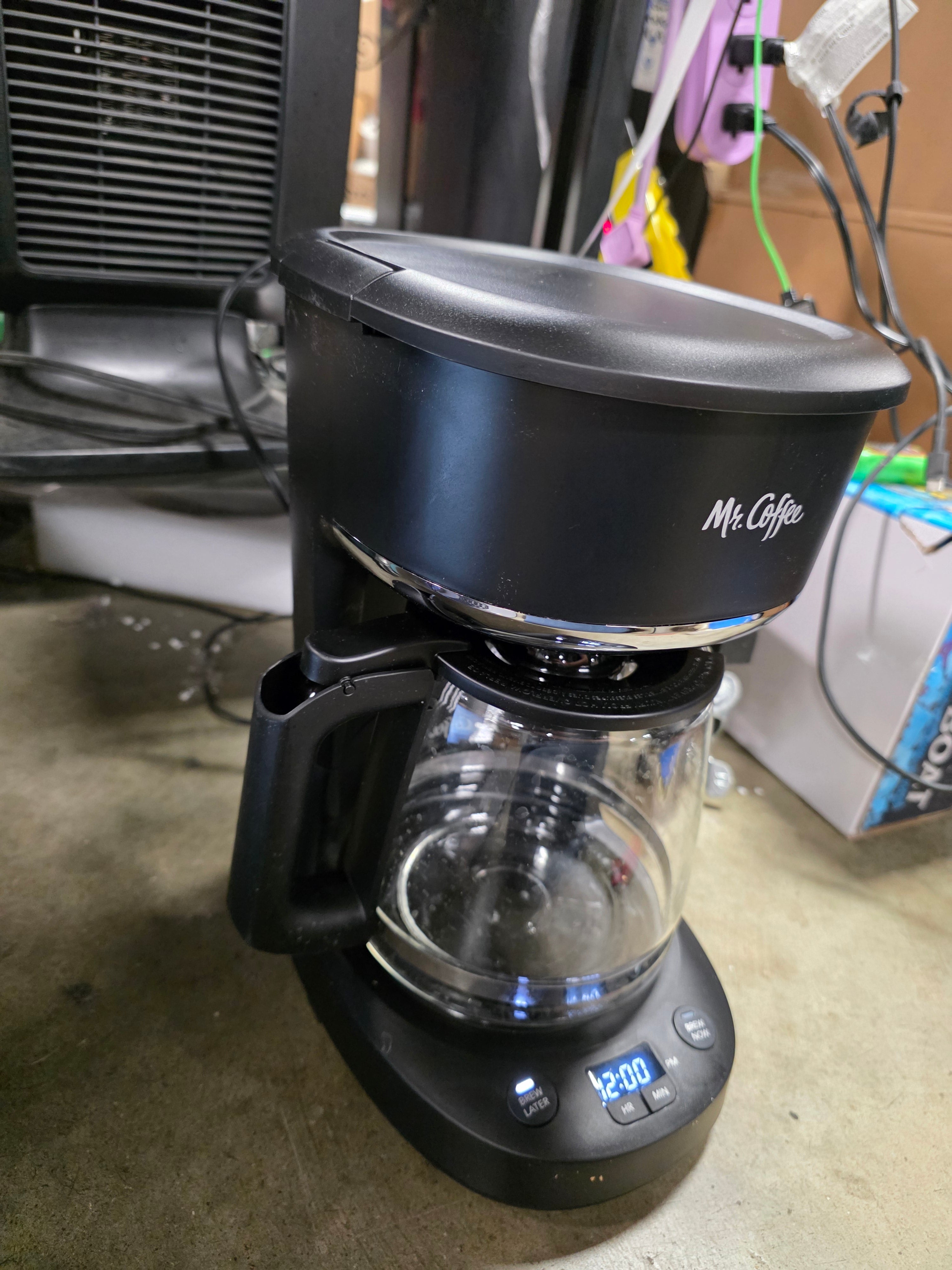 12-Cup Programmable Coffee Maker Black: Drip Machine, Dishwasher-Safe, Electric, Paper Filter