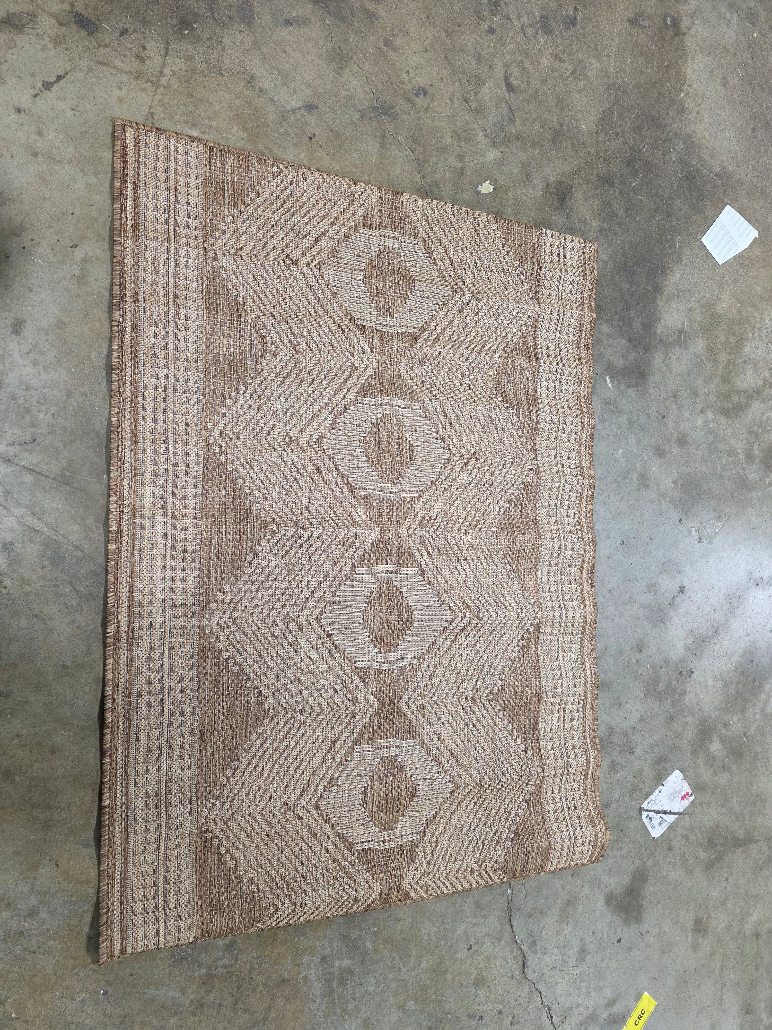 Leanne Geometric Jute and Wool Area Rug 3'x5'