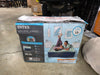 Elevated  Pillow Rest Queen Air Mattress with Internal Pump - Off-White/Blue
