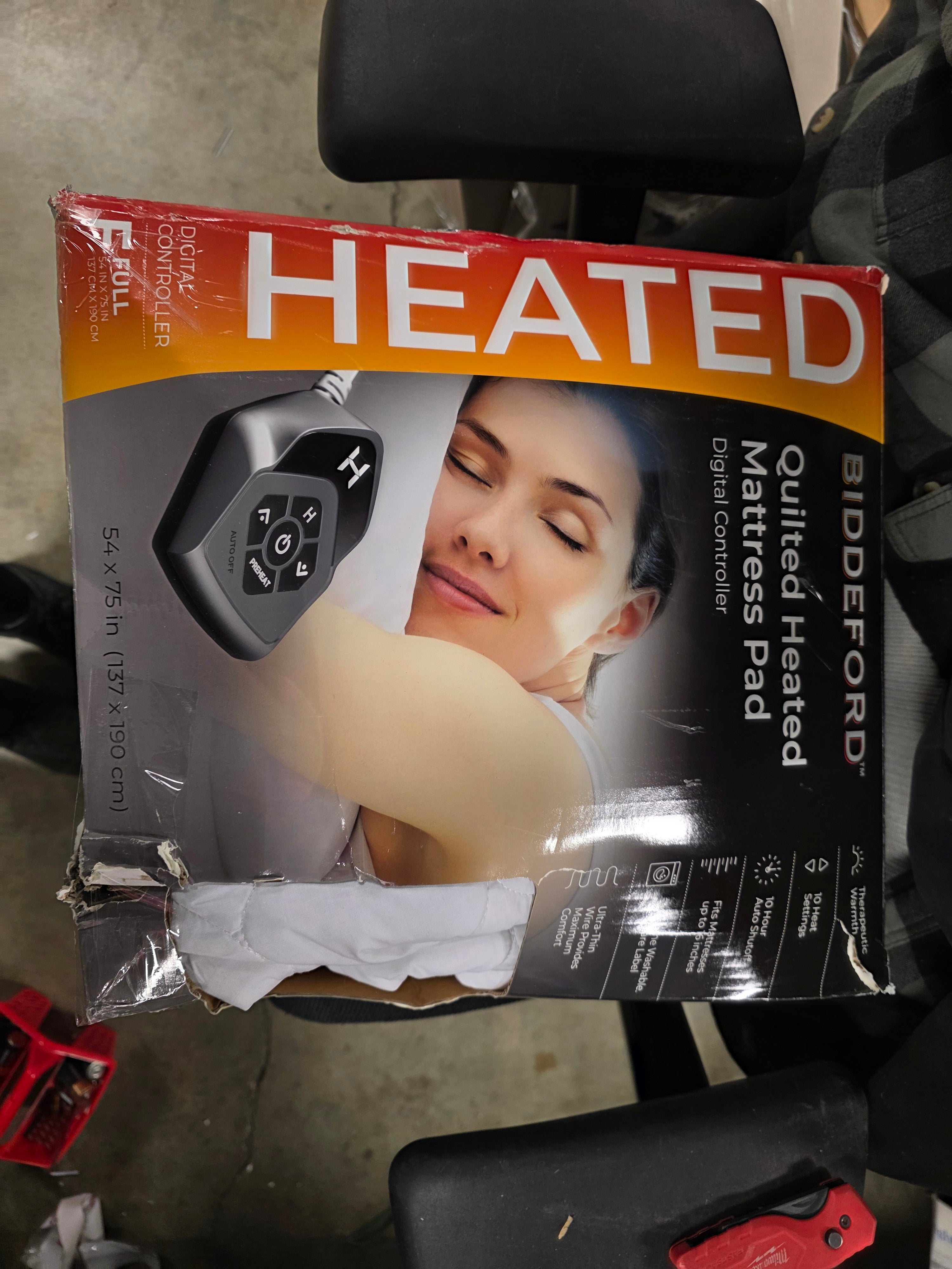 Electric Heated Quilted Mattress Pad Full