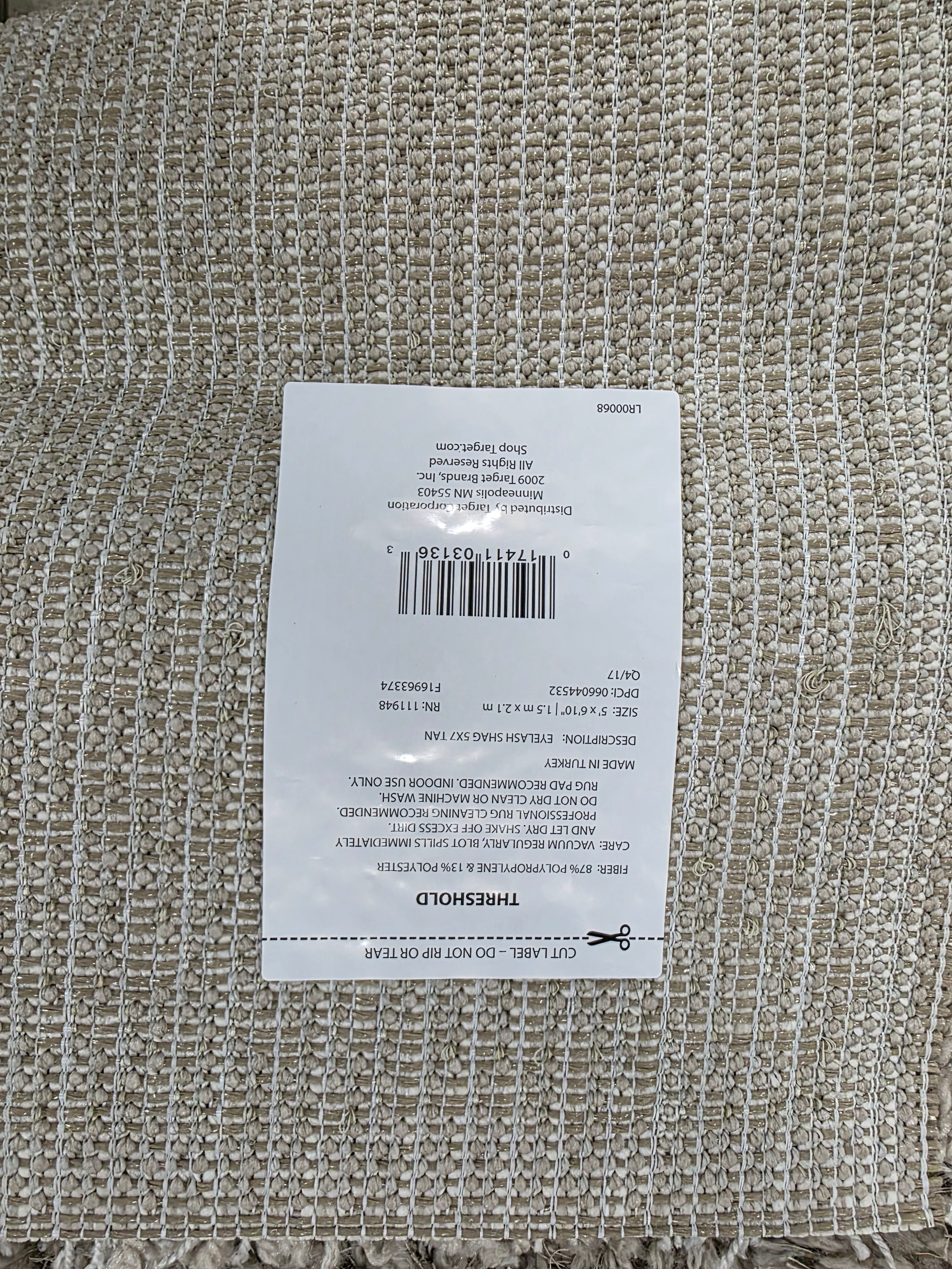 Eyelash Woven Shag Rug 5'1"x6'11"