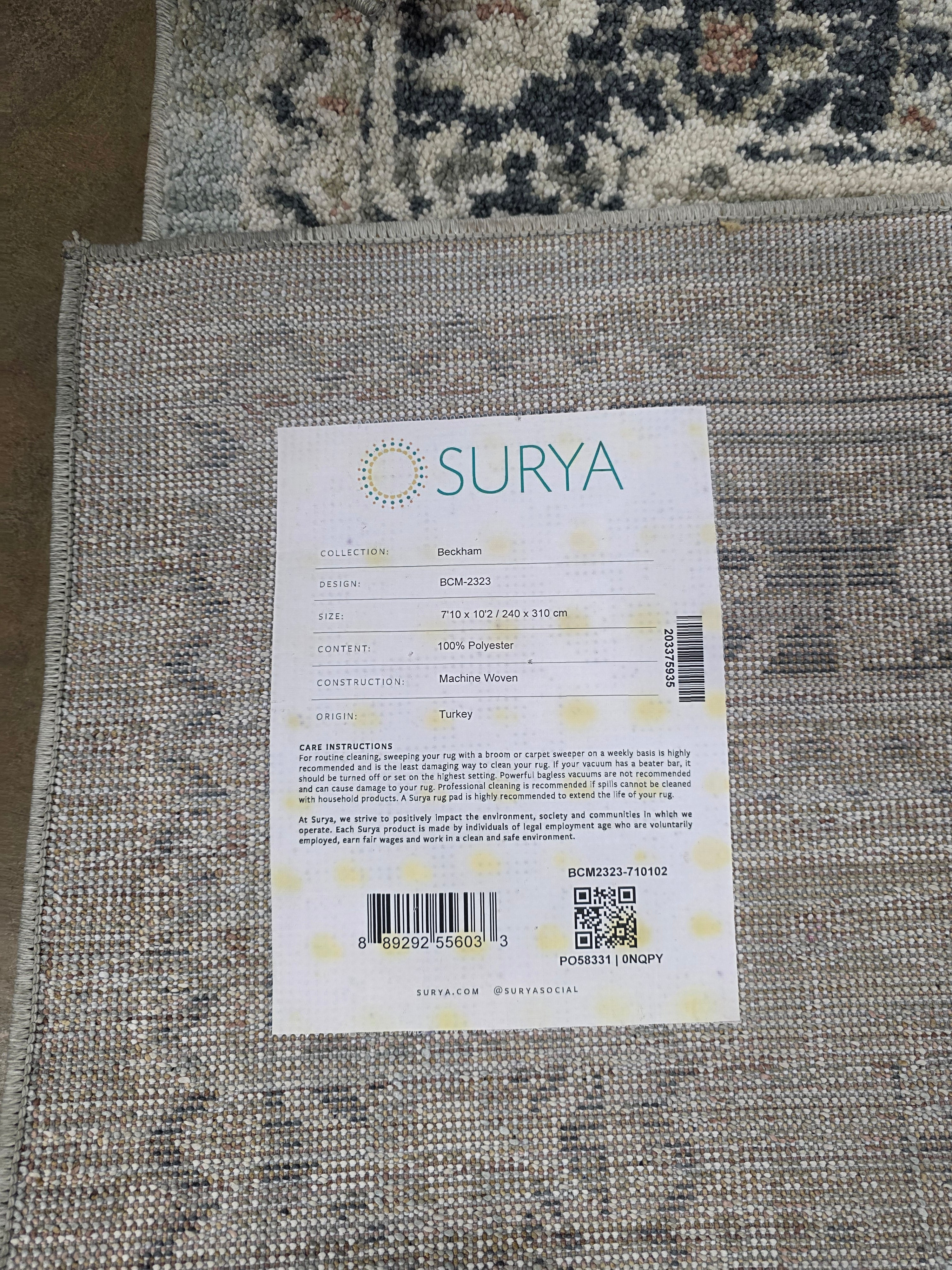 Beckham Machine Woven Rug  7'10" x 10'2" SHOWROOM ITEM
