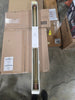 Faux Leather Cylinder Plated Curtain Rod Brass