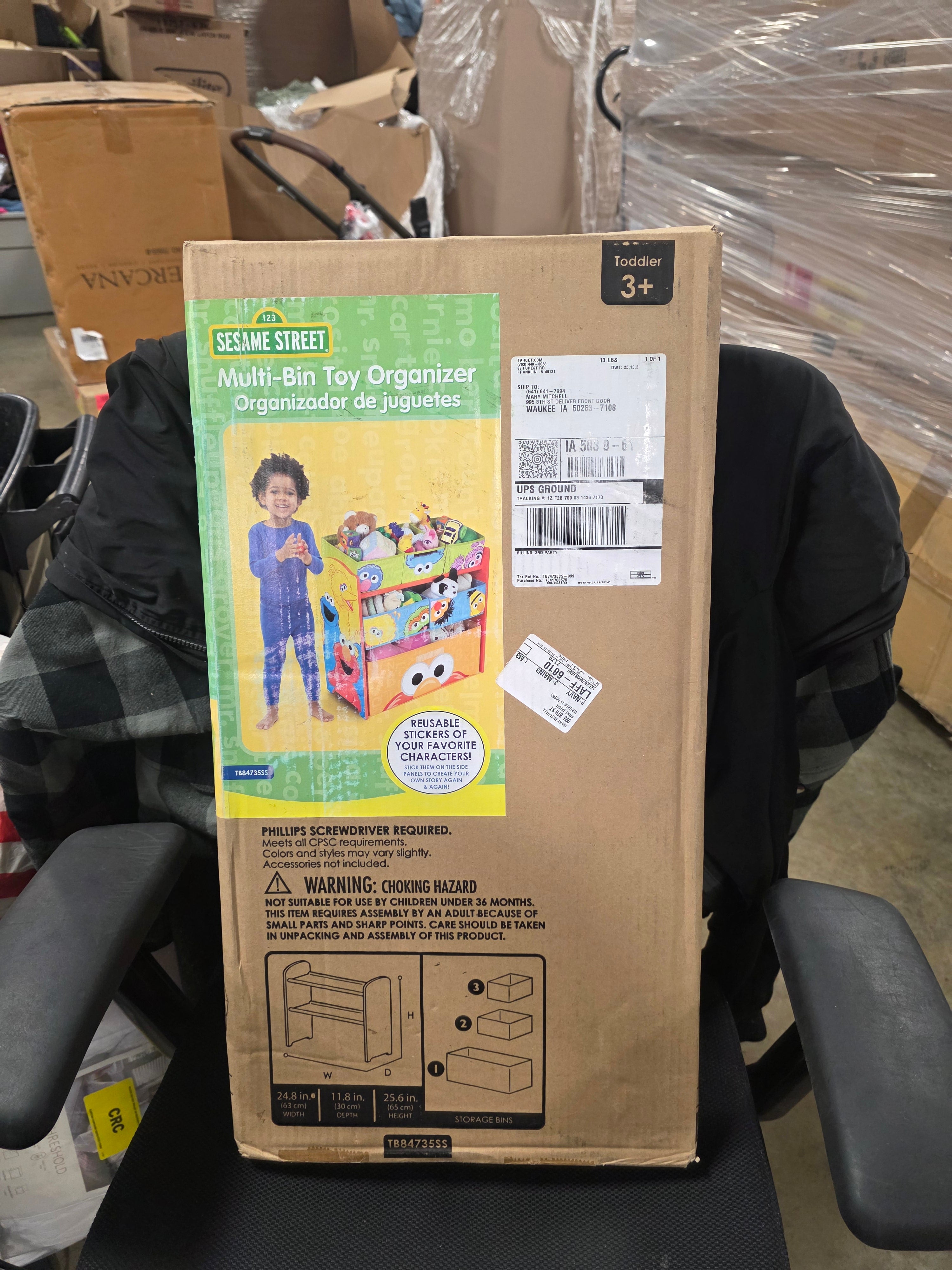 6 Bin Kids' Toy Organizer