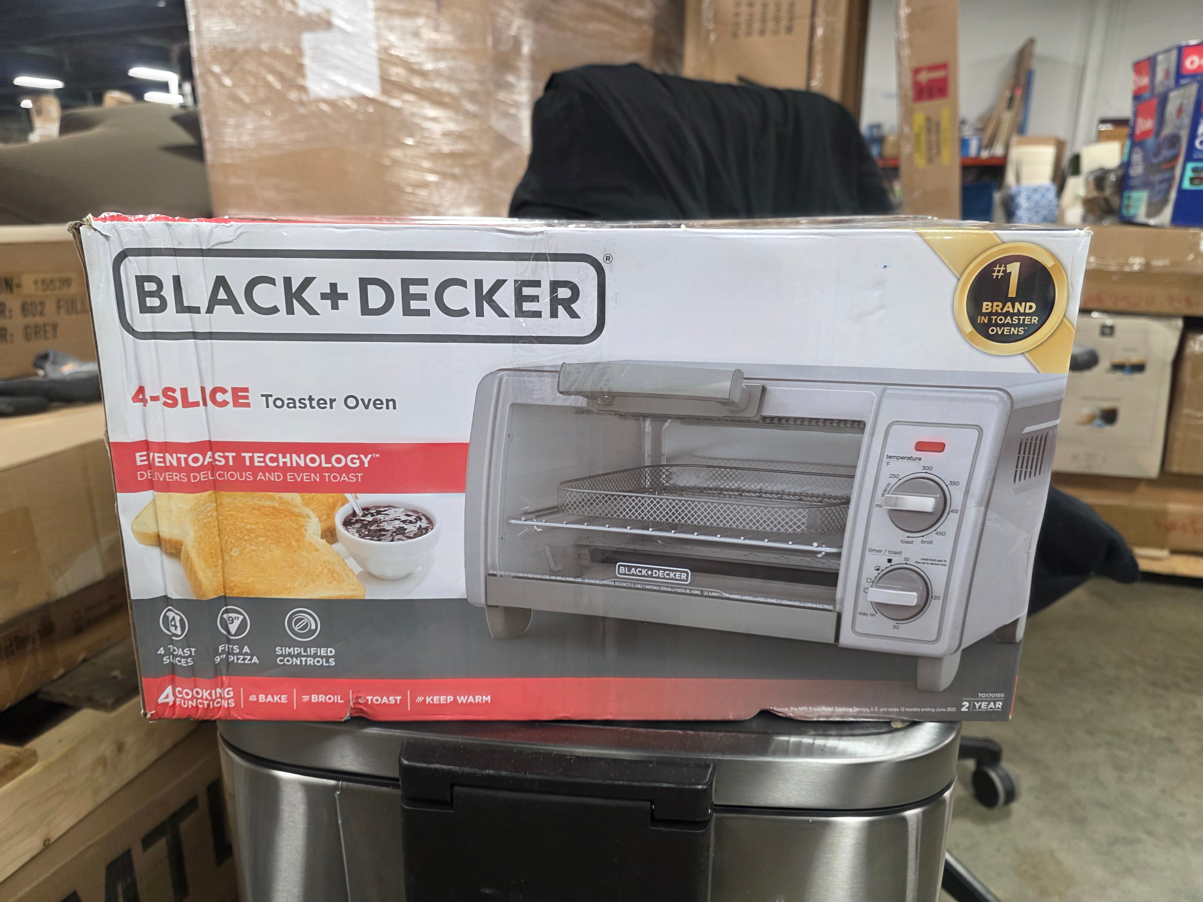 4 Slice Toaster Oven Countertop, Small, Dishwasher-Safe Parts