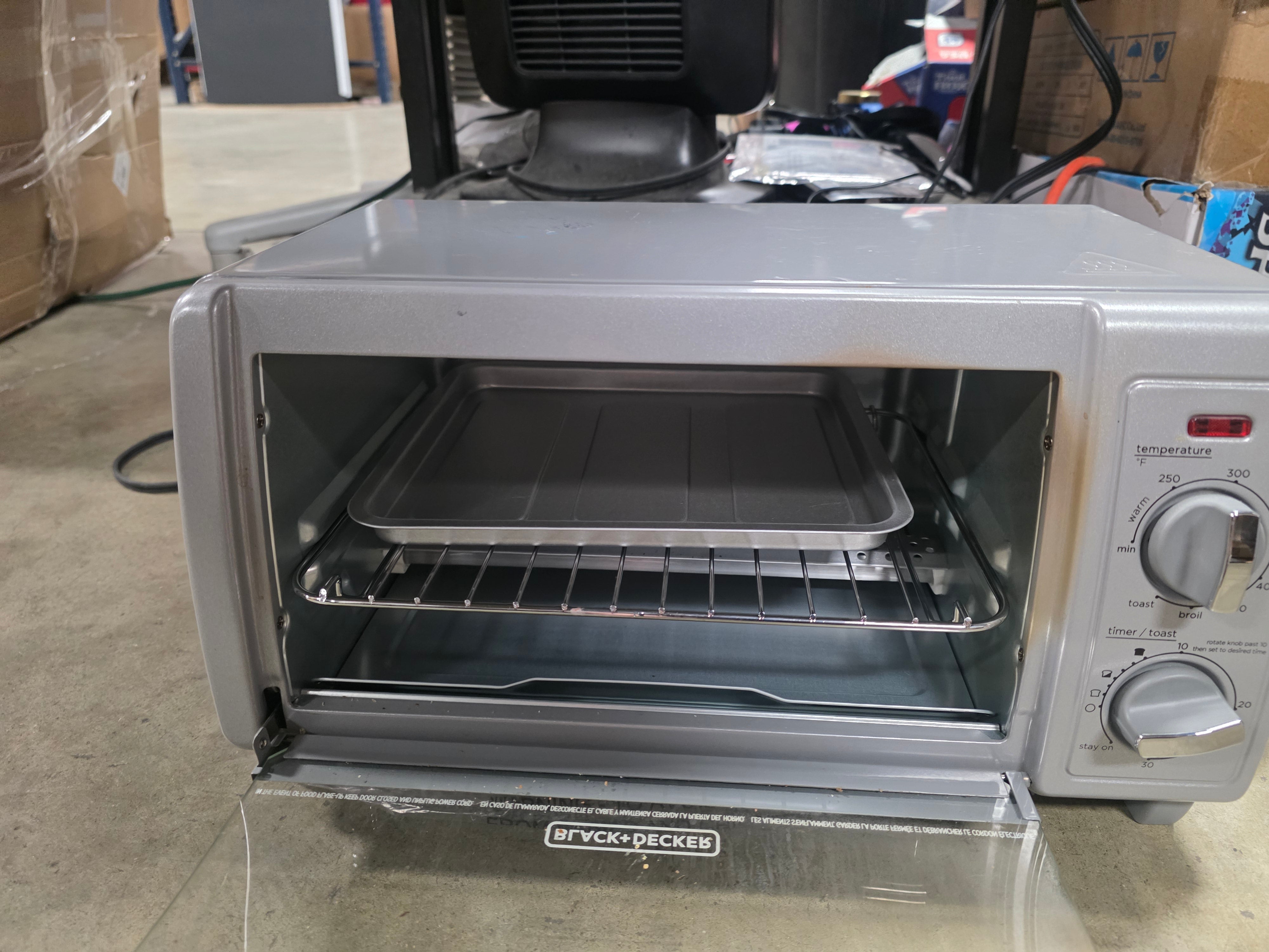 4 Slice Toaster Oven Countertop, Small, Dishwasher-Safe Parts