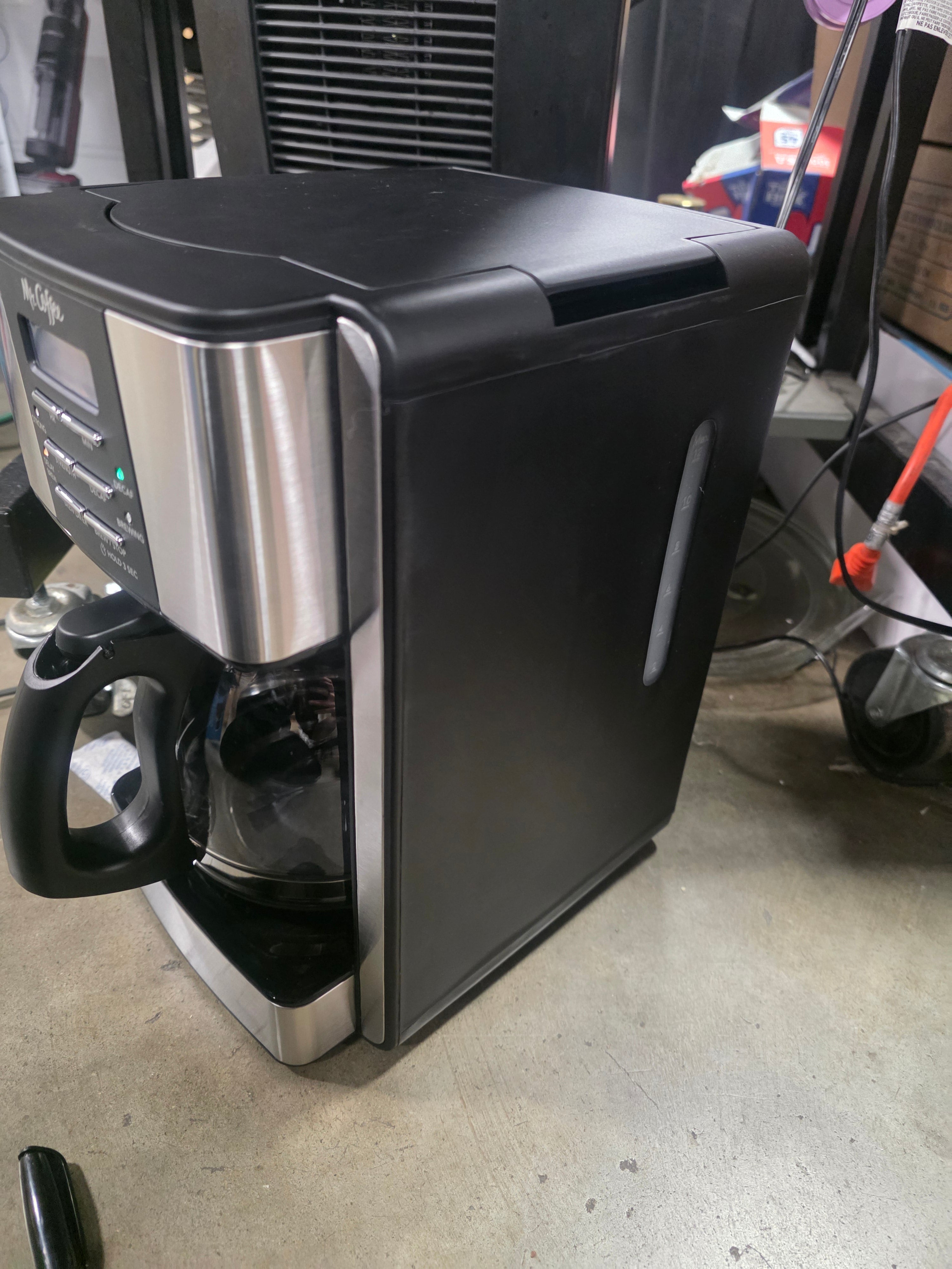 12-Cup Programable Coffee Maker Black/Stainless Steel: Drip, Automatic Shut-Off, Dishwasher-Safe Parts