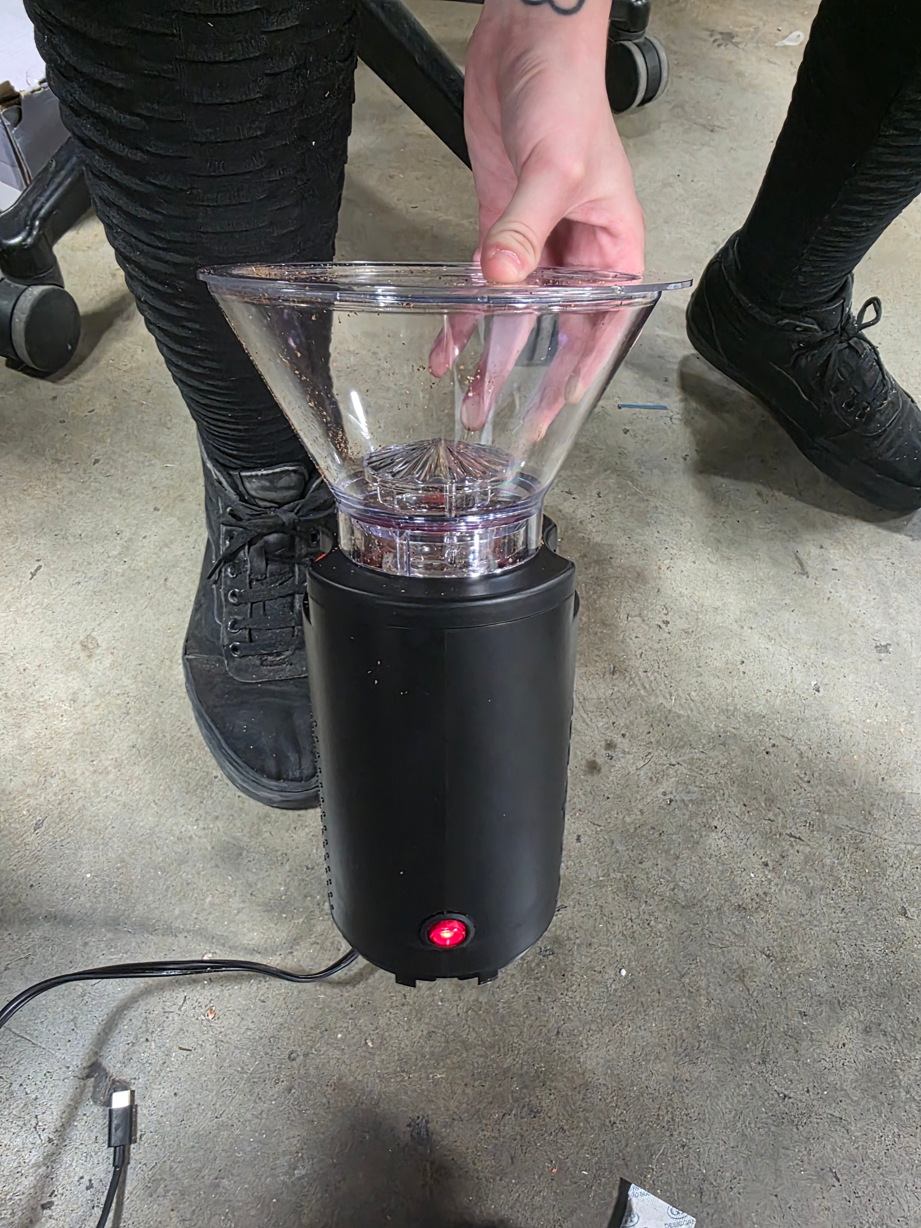 Bistro Conical Burr Electric Coffee Grinder Black: 12 Settings, Stainless Steel, BPA-Free, Coarse to Fine Grind