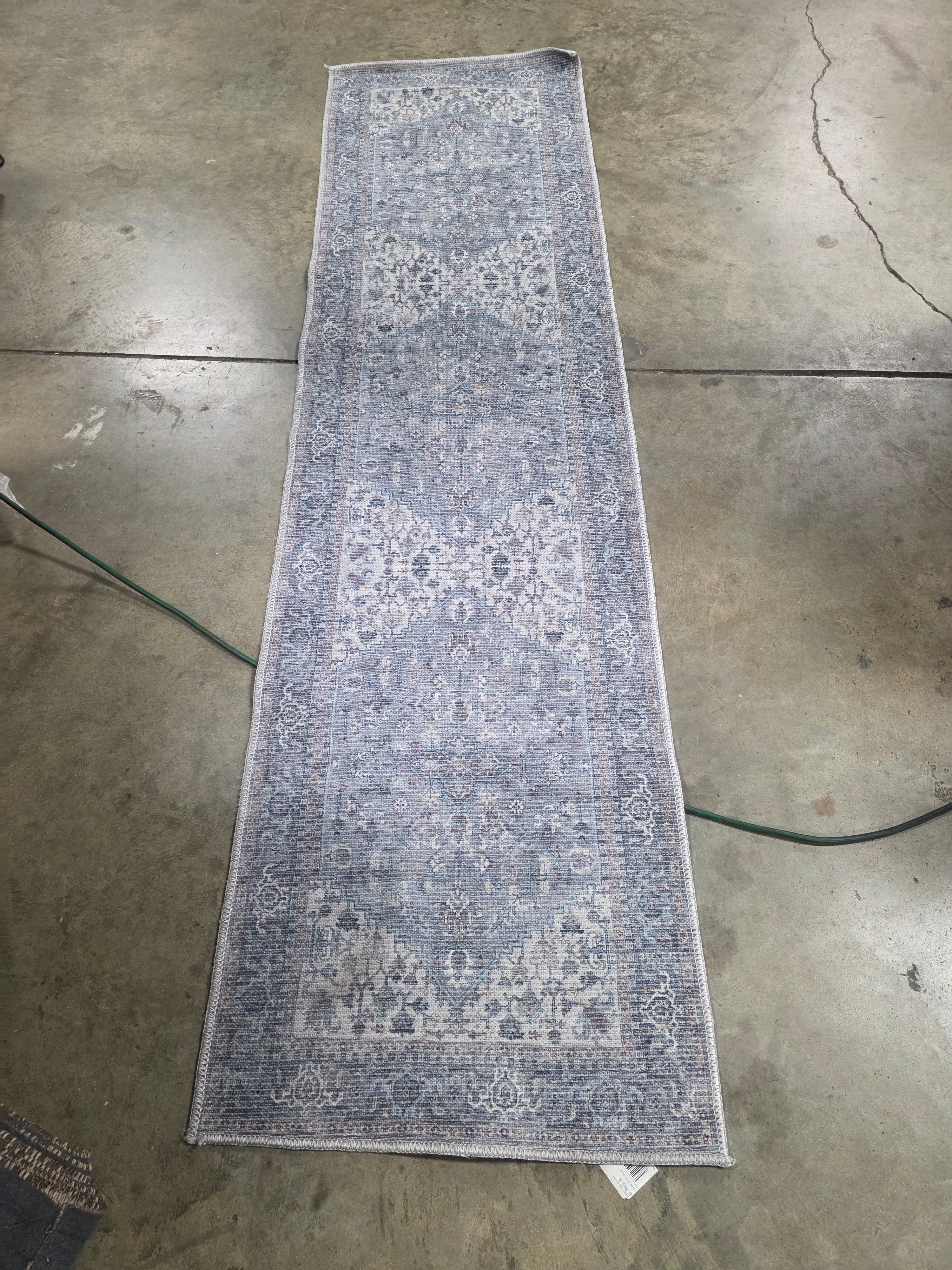 New Concept Washables Vintage Medallion Area Rug 2'2"x8'