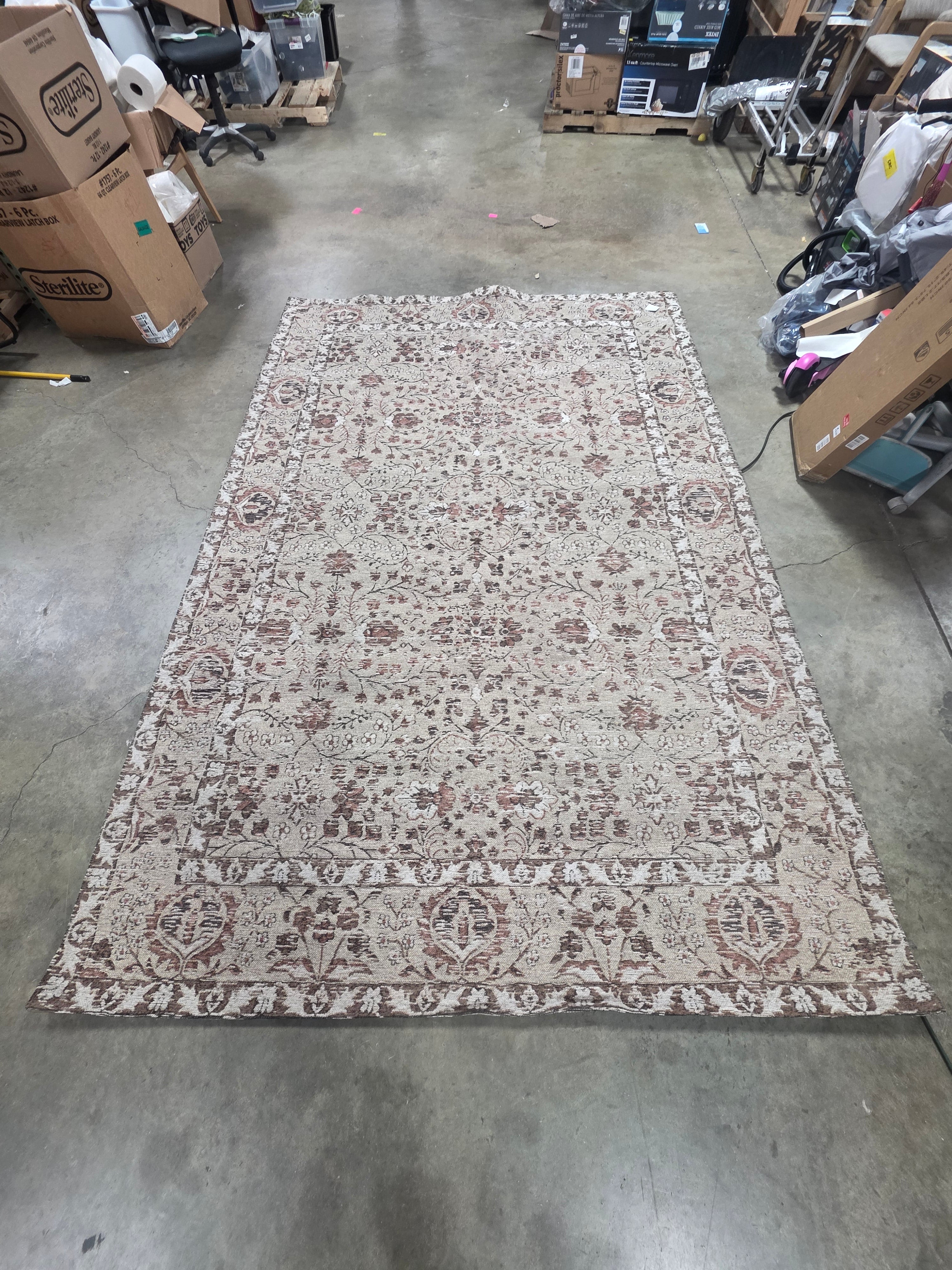 Oakton Jacquard Chenille Area Rug Rust 7'x10'