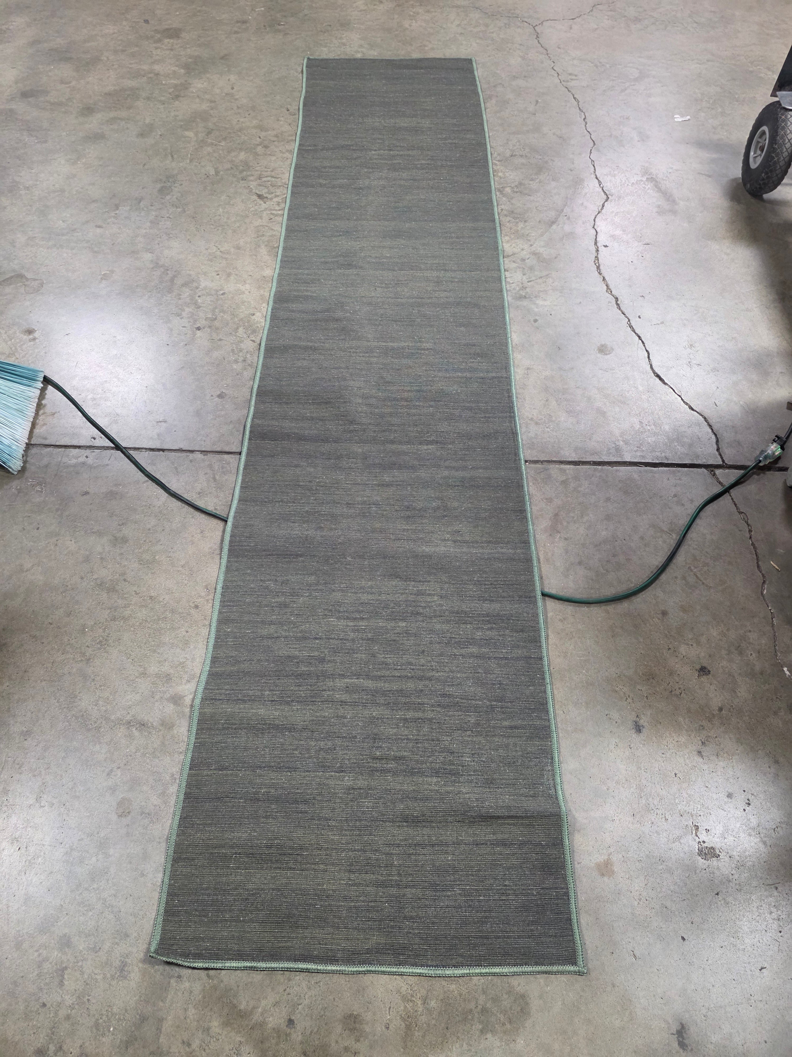 Washable Essentials Modern Green 2'2" x 10' Area Rug, Non Shedding