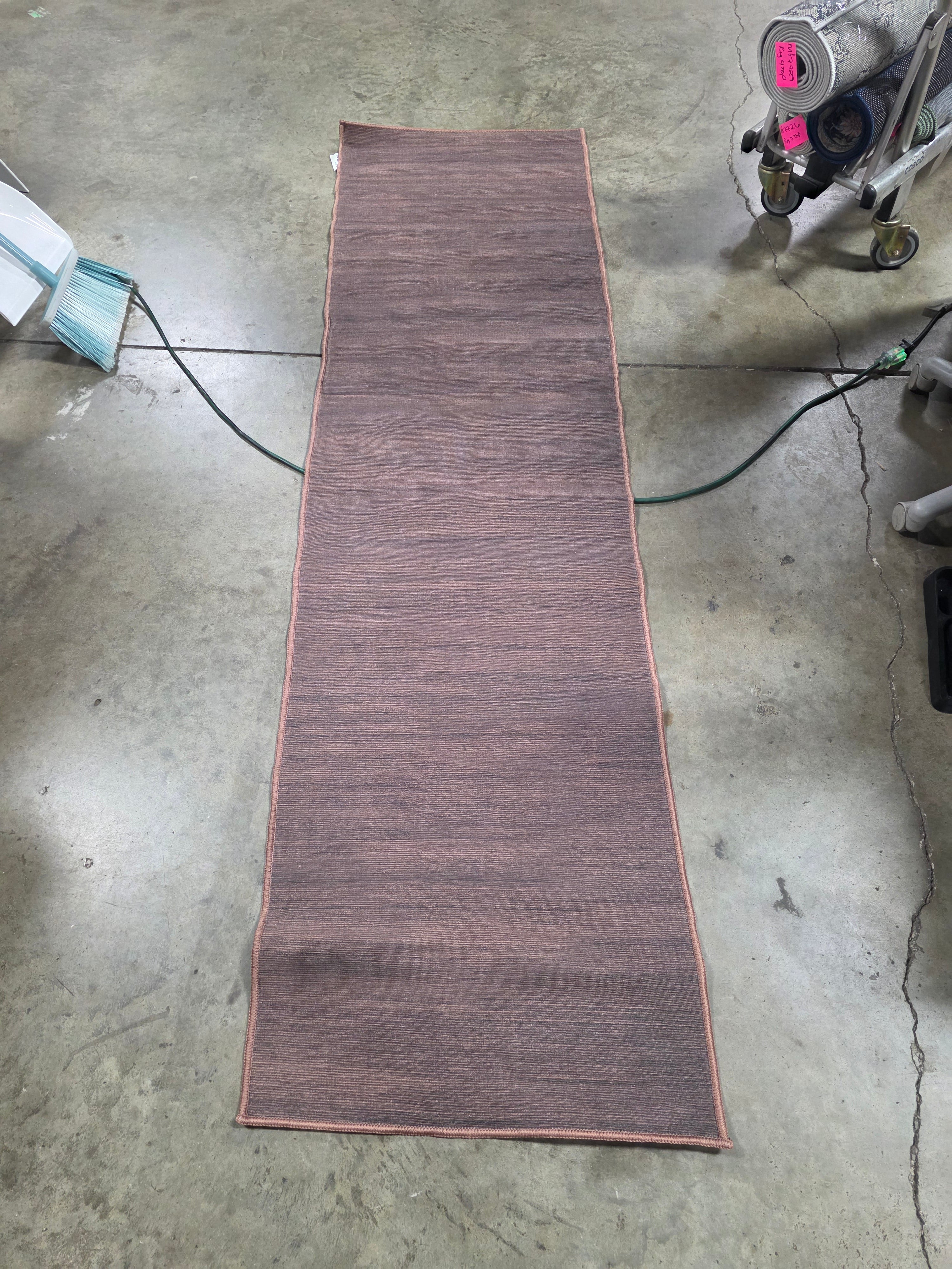 Washable Essentials Modern Mocha 2'2" x 8' Area Rug, Non Shedding