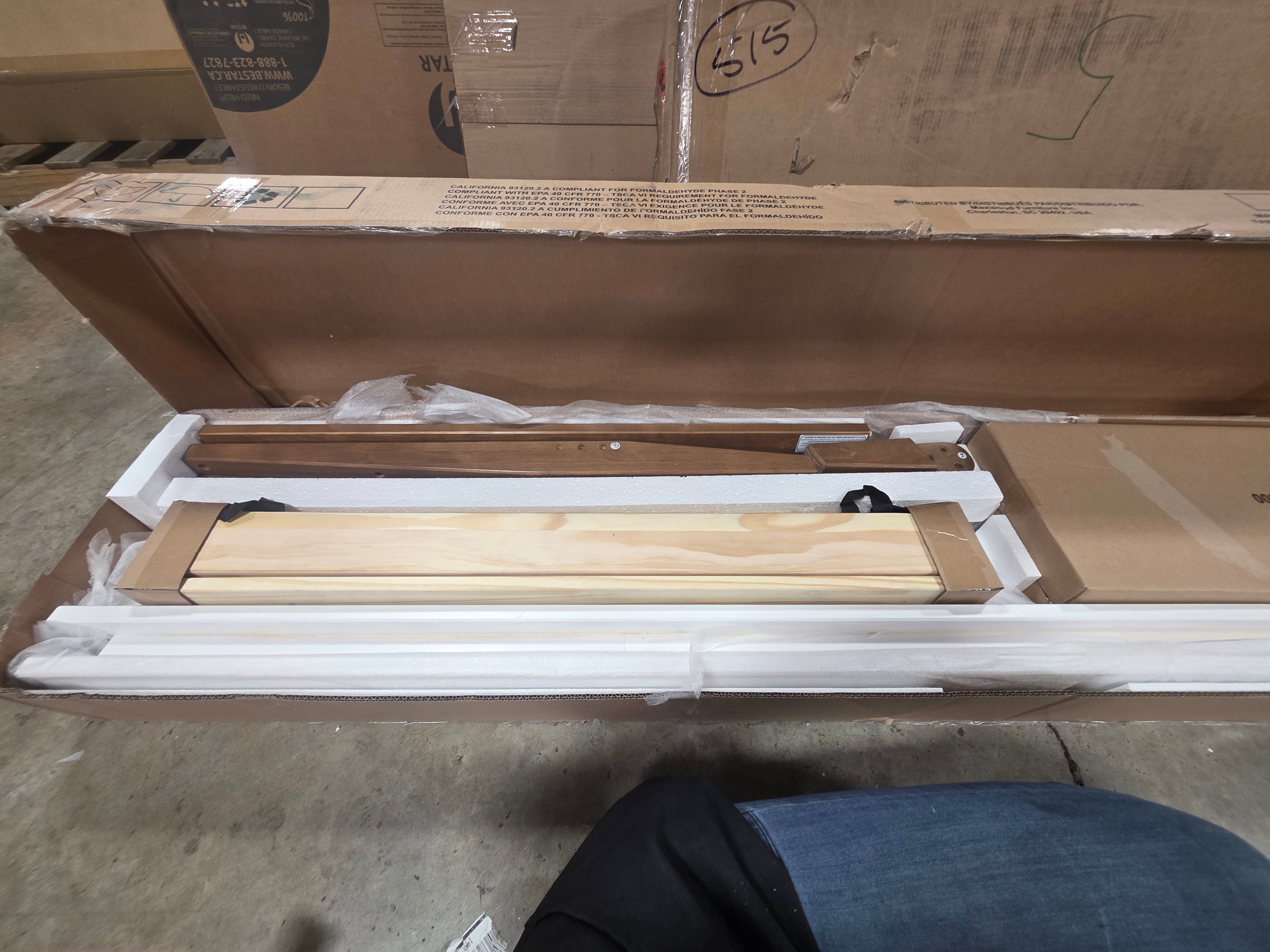 Max and Lily TWIN Mid-Century Modern Solid Wood Platform Bed