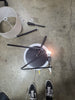 Cantilever Drop Pendant Swing Arm Floor Lamp Brown