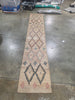 Kilim Mendoza Geometric Runner Rug, Natural/Blue, 2'3