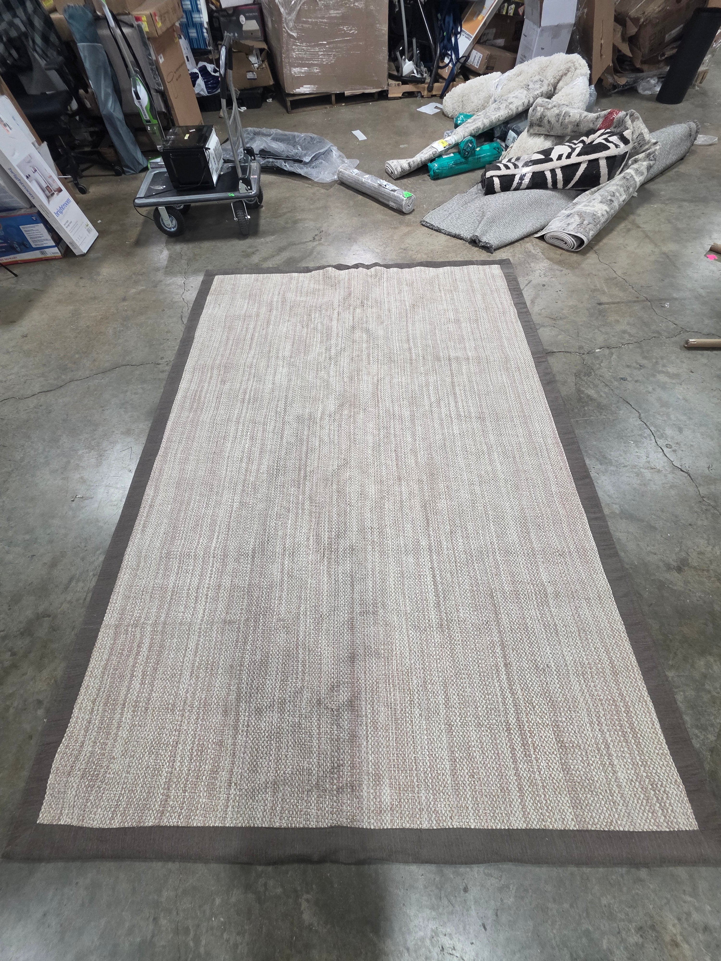 Solid Woven Border Rug - 7X10