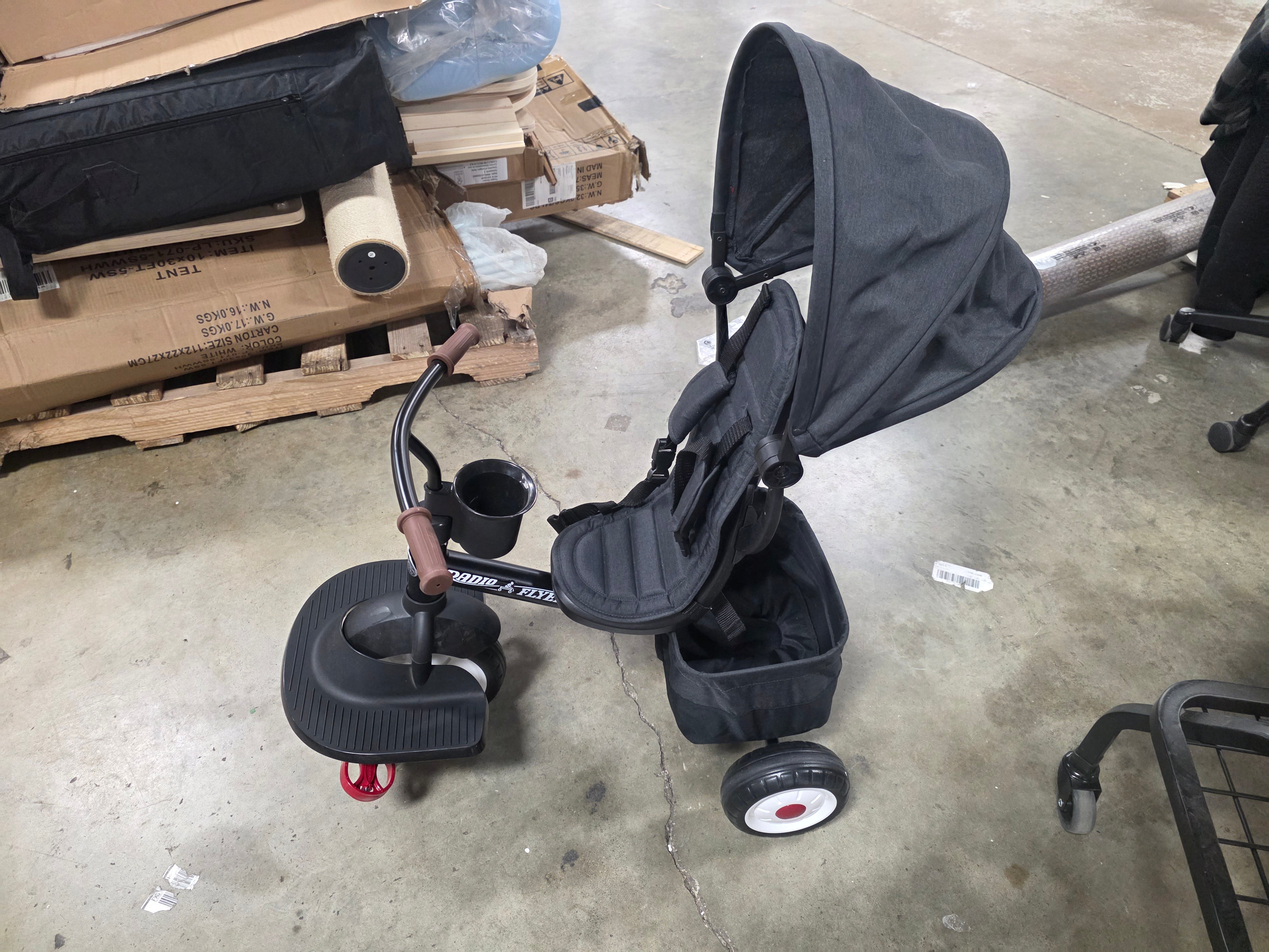 4-in-1 Stroll and Trike Riding Toy: Steel & Plastic