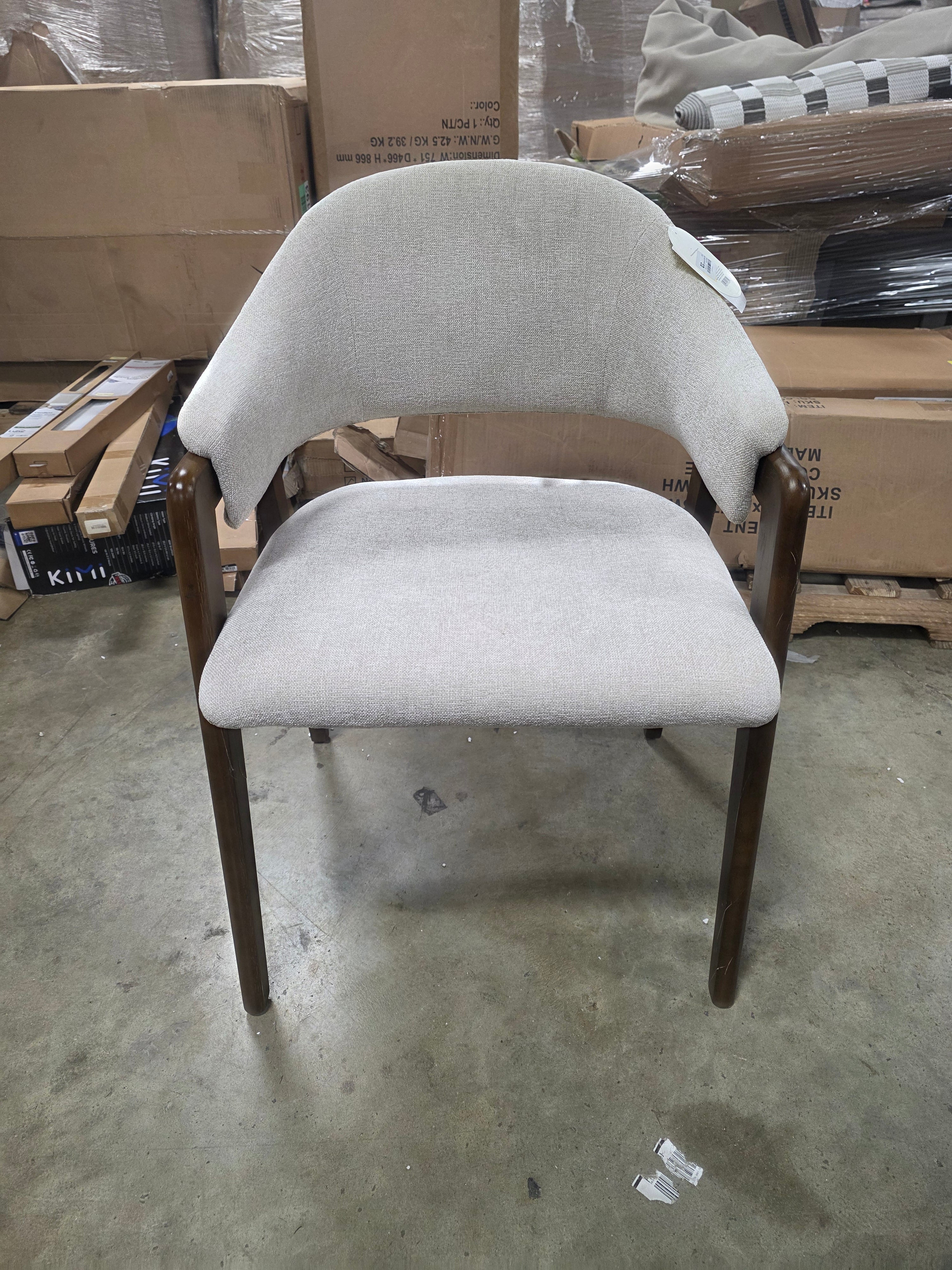 Ingleside Open Back Upholstered Wood Frame Dining Chair