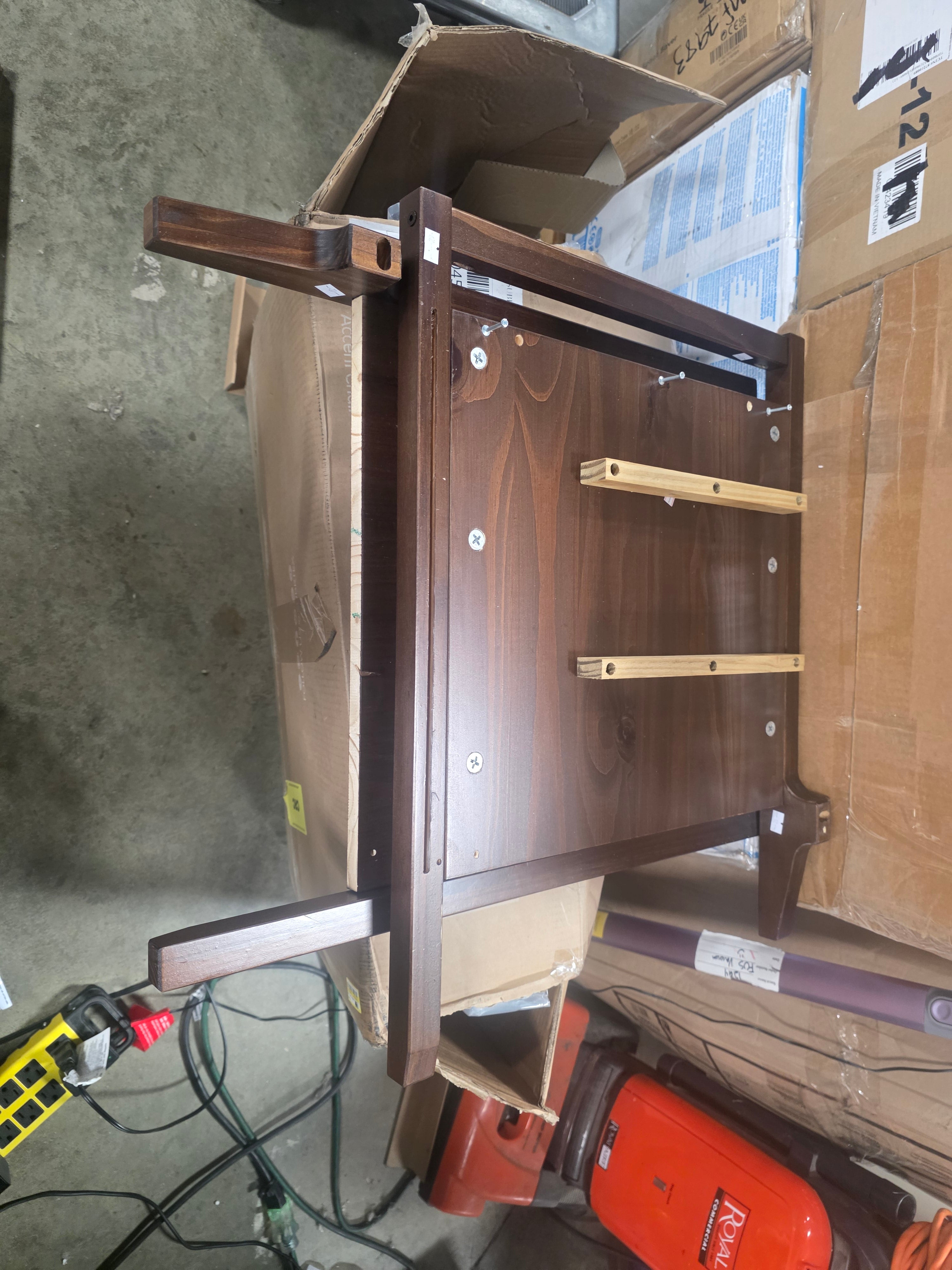 Angled 2 Drawer Solid Wood Nightstand