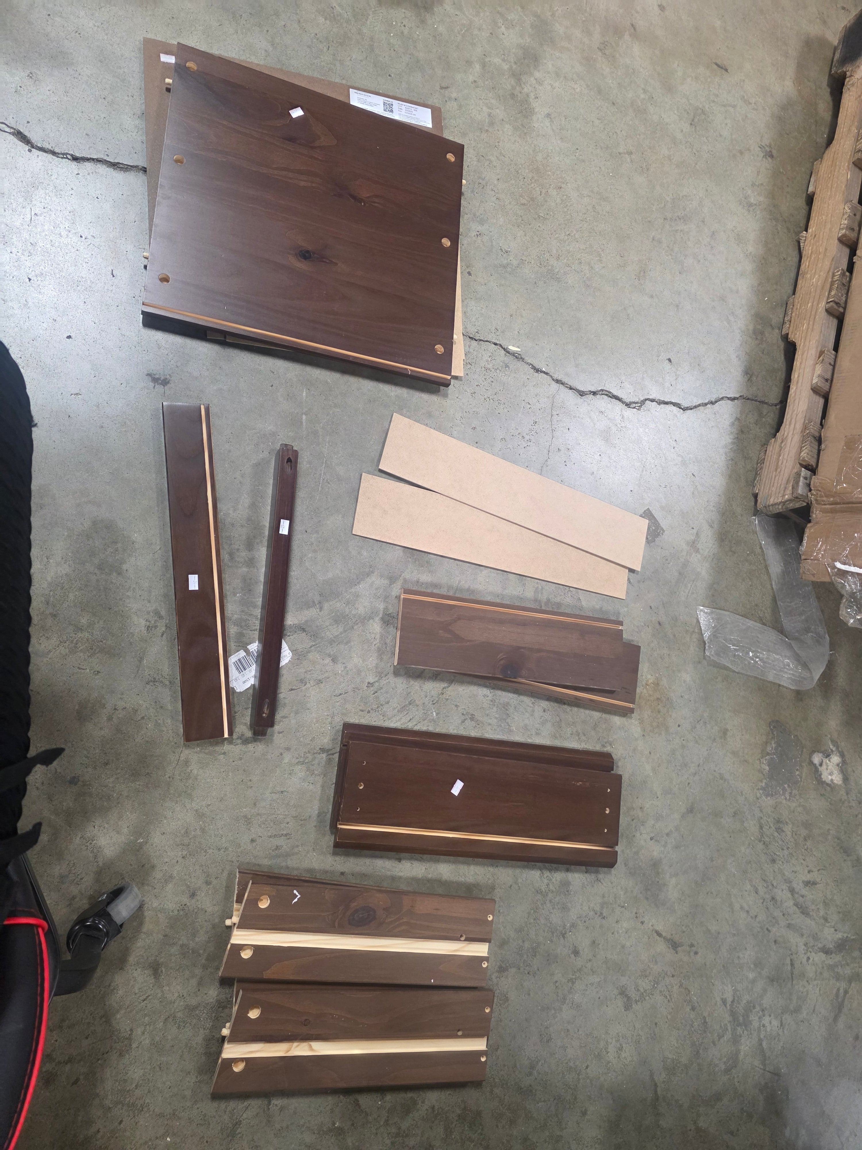 Angled 2 Drawer Solid Wood Nightstand
