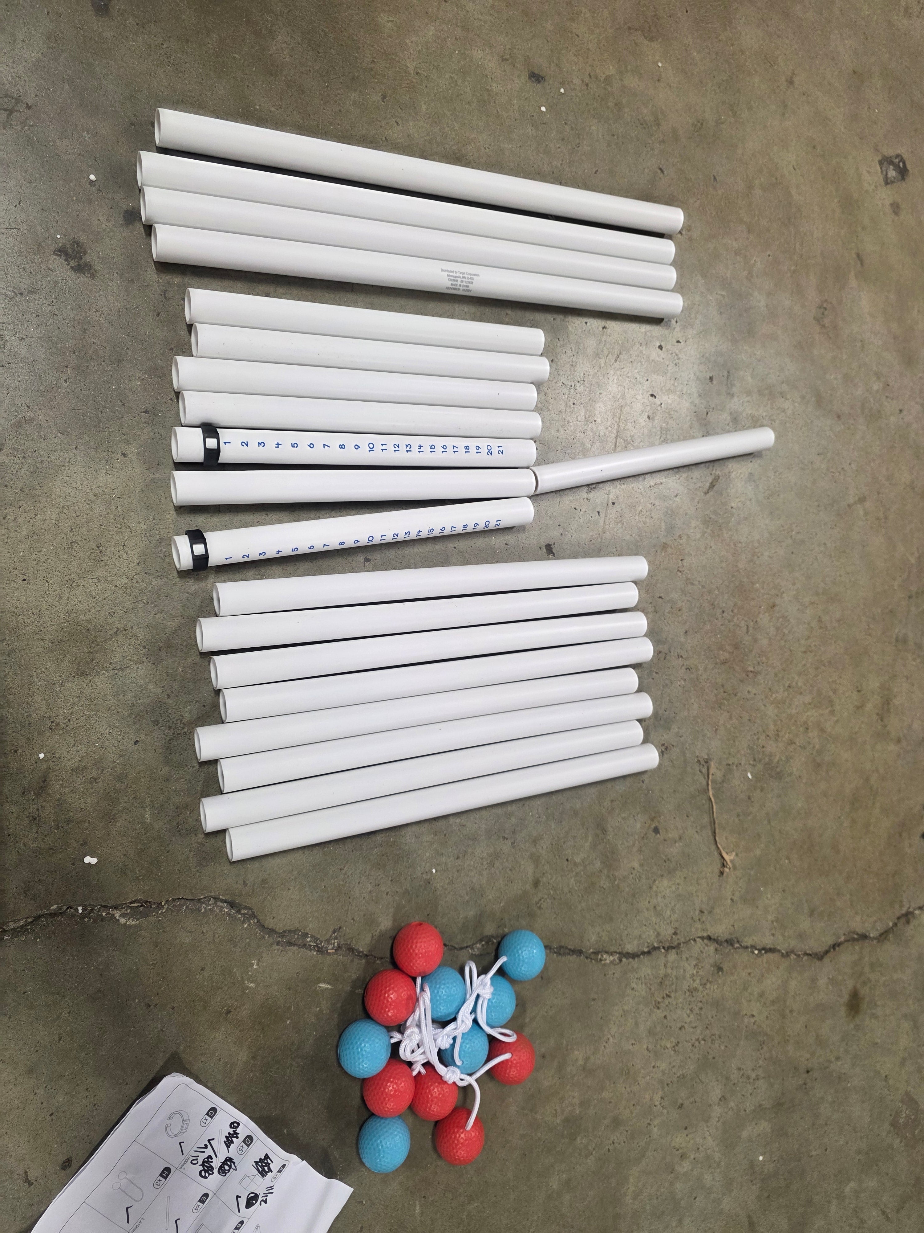 Plastic Ladderball - Outdoor Lawn Toss Game, 9 Piece Set