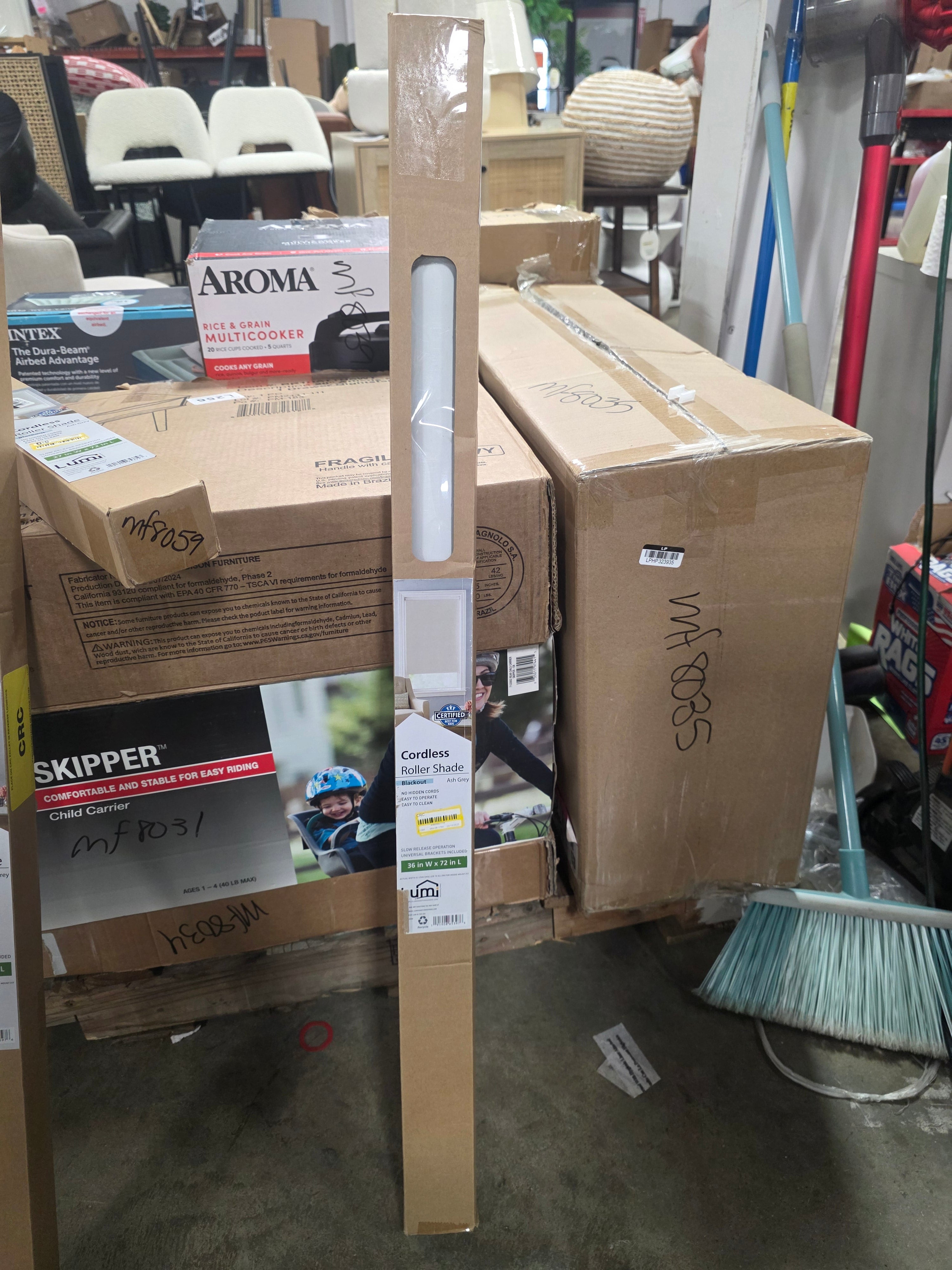 Gray Blackout Cordless Roller shade