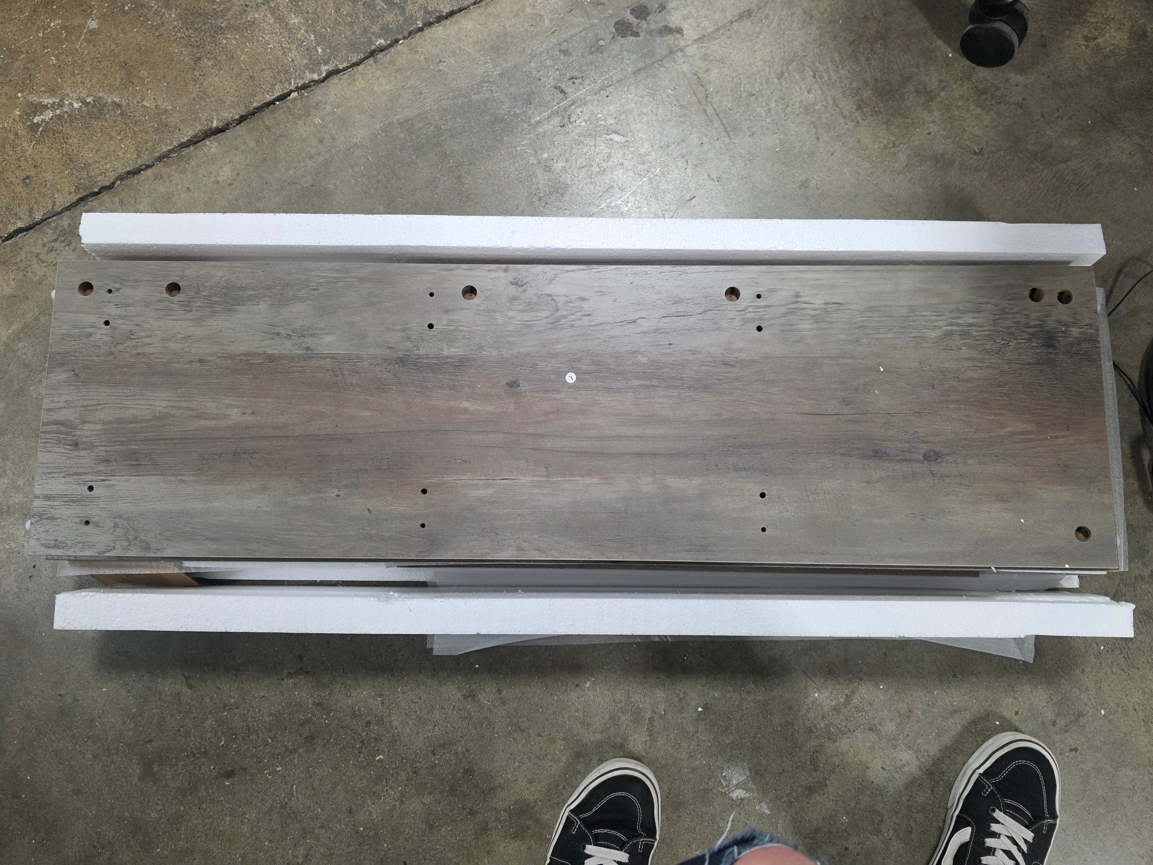 5 Tier Bookcase, Farmhouse Book Shelf with Storage