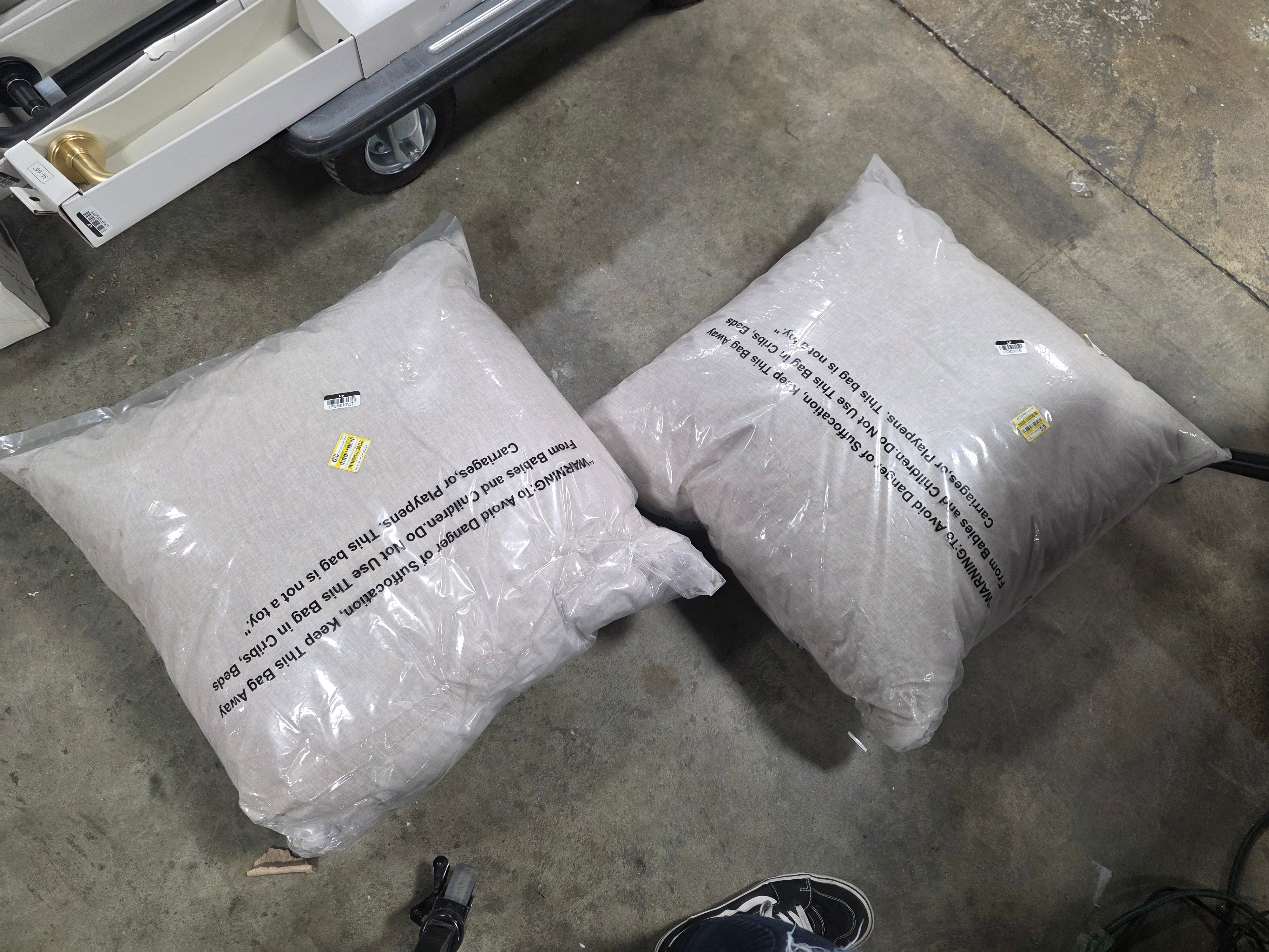 Linen Blend Euro Bed Pillow Set of 2