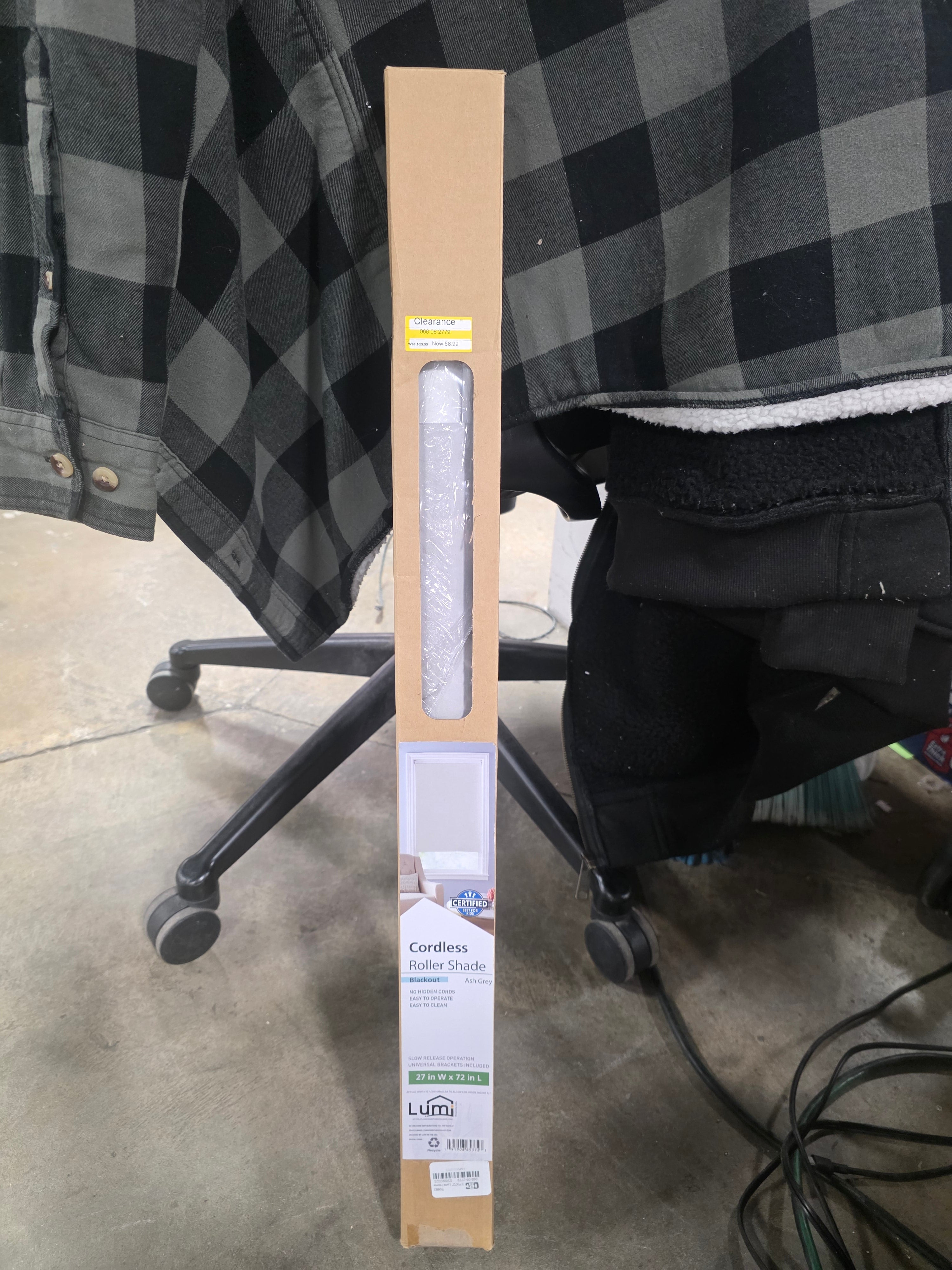 Gray Blackout Cordless Roller Shade