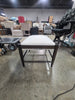 Wood Frame Pillow Top Ottoman Cream