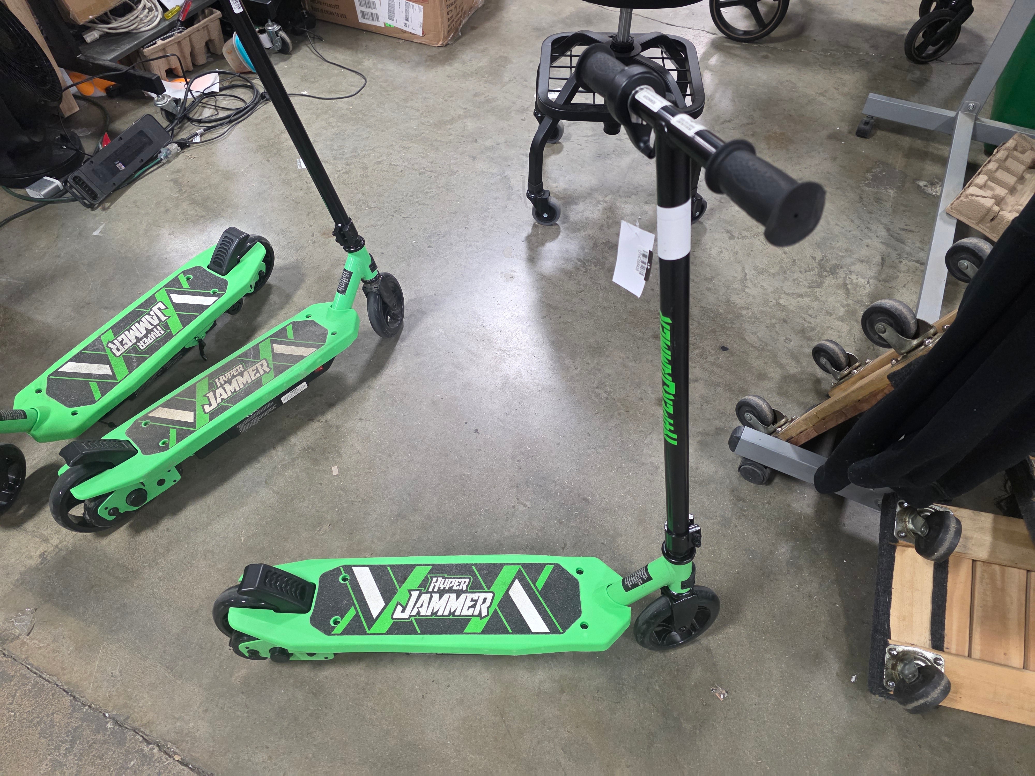 Jammer Kids Electric Scooter Battery Powered Scooter - Green: Steel Frame