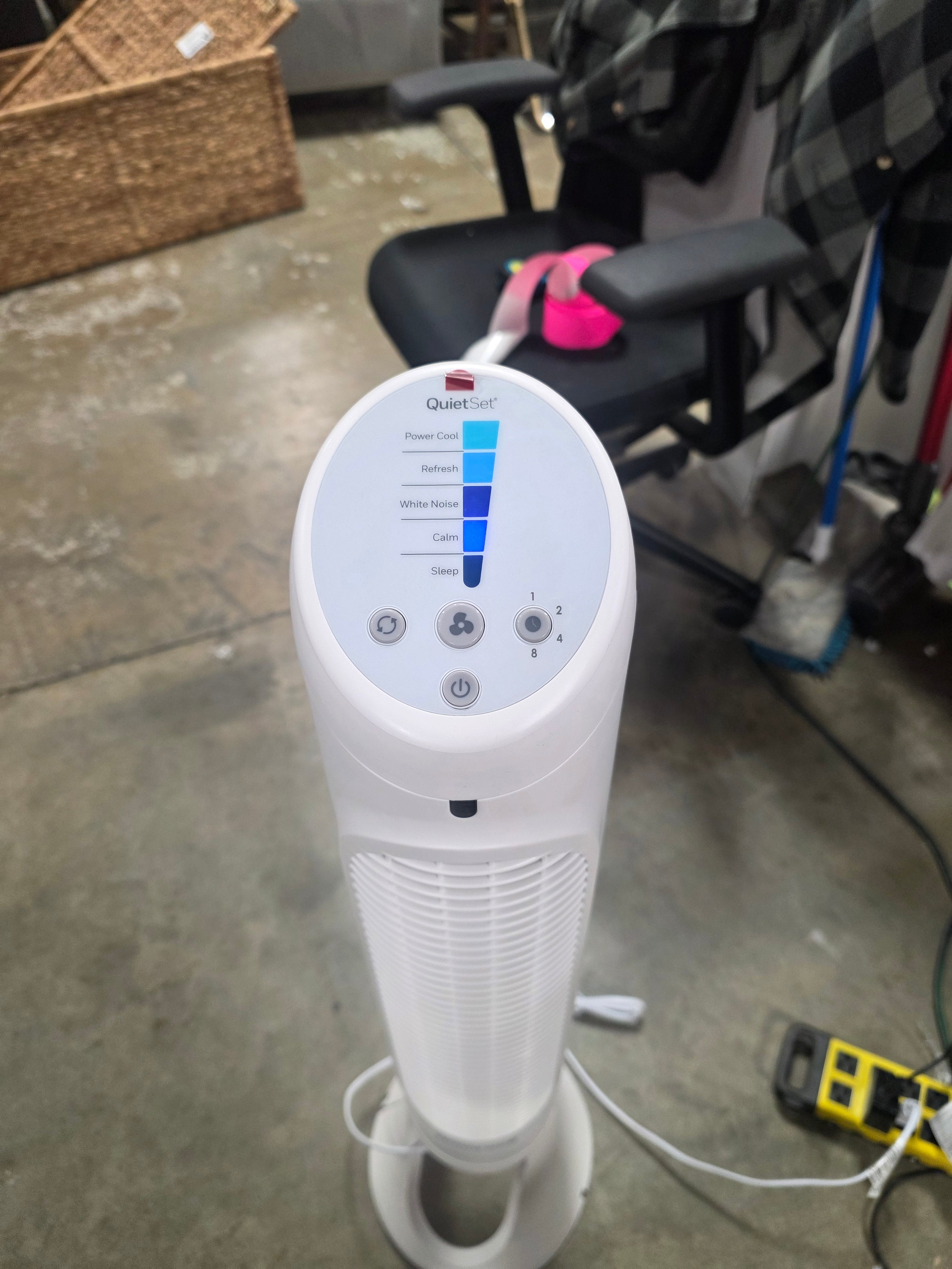 5 Speed Oscillating Tower Fan White: Standing Floor Fan, Quiet Cooling